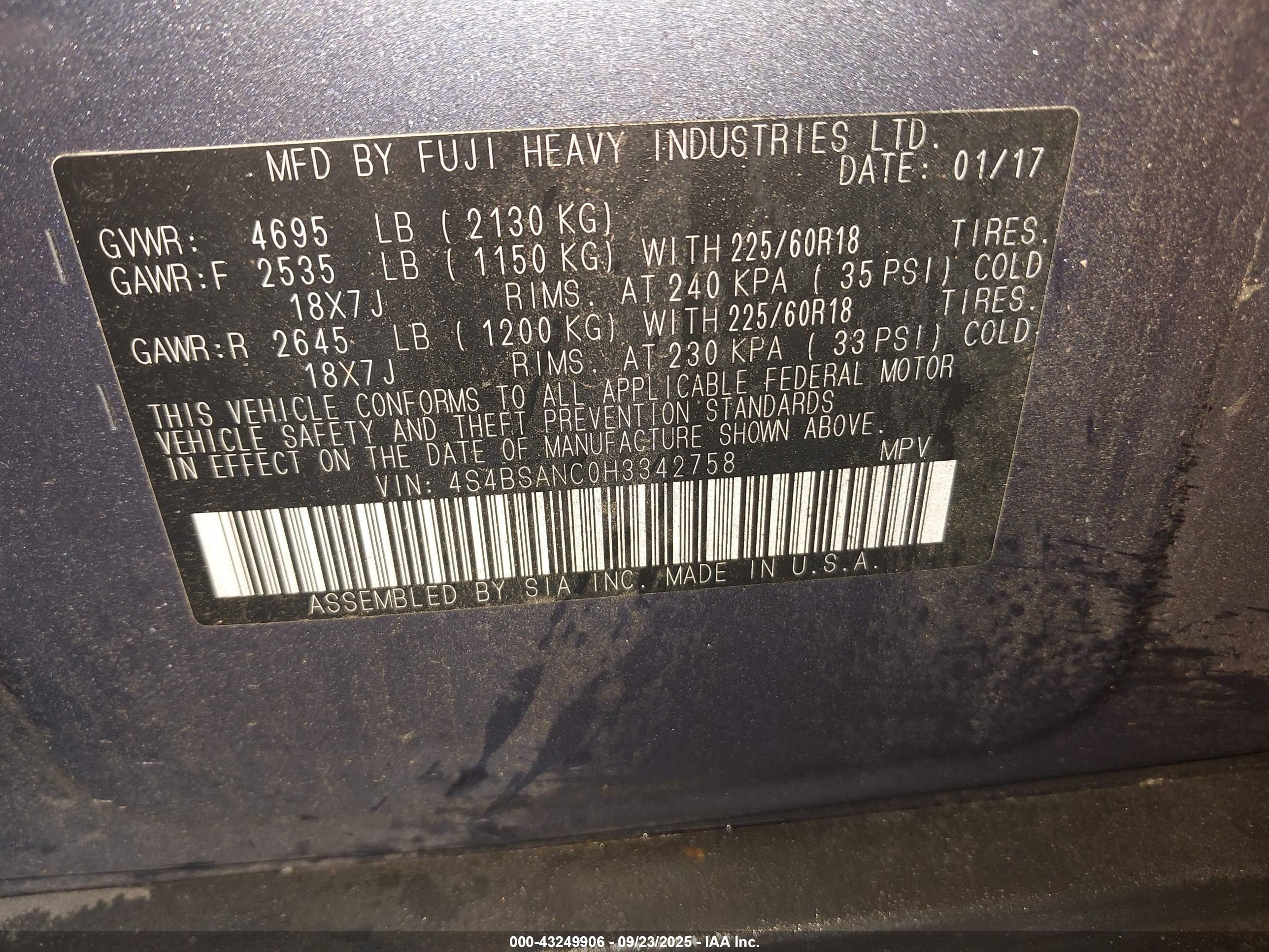 SUBARU OUTBACK image 9