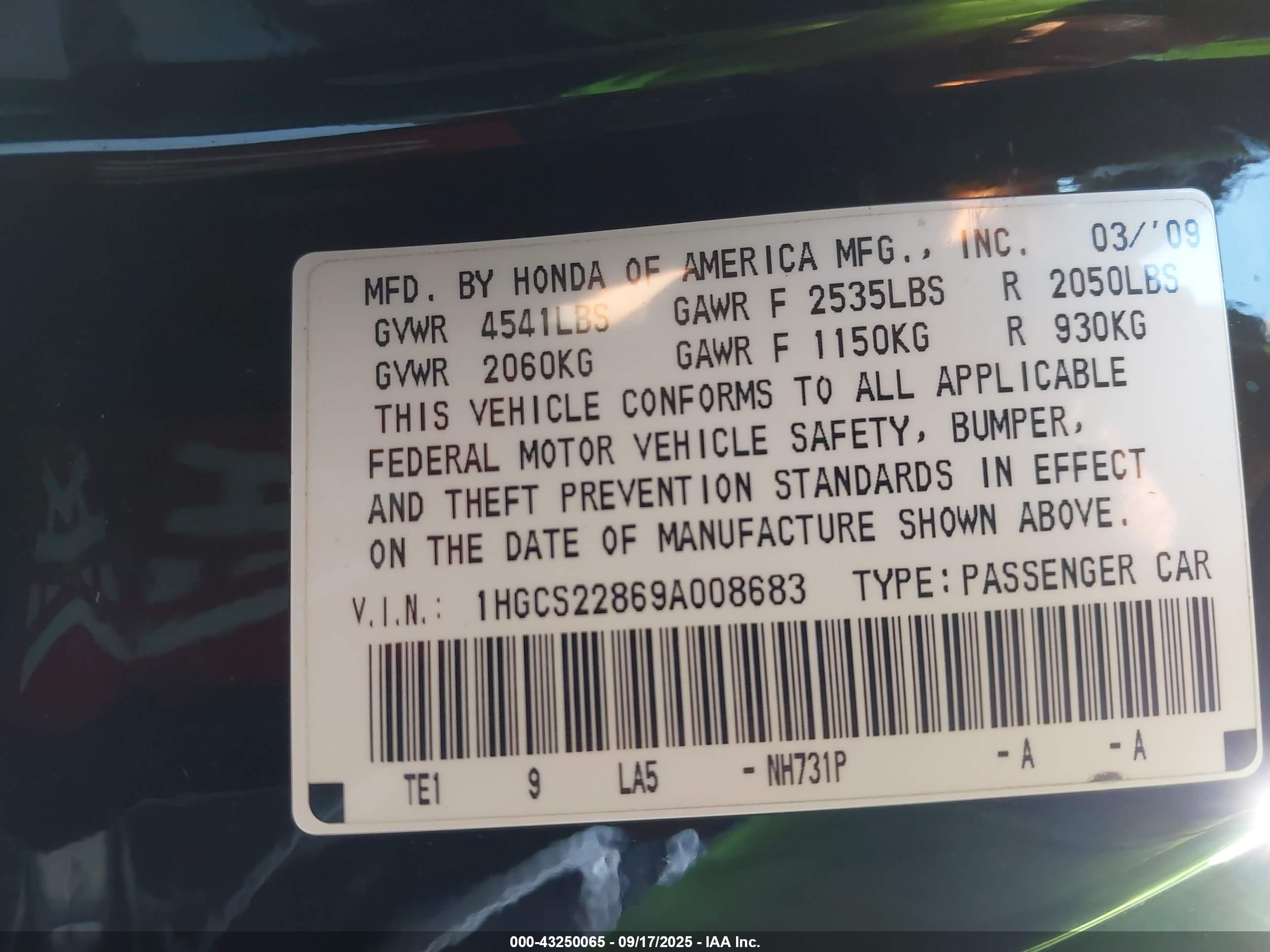 HONDA ACCORD image 9