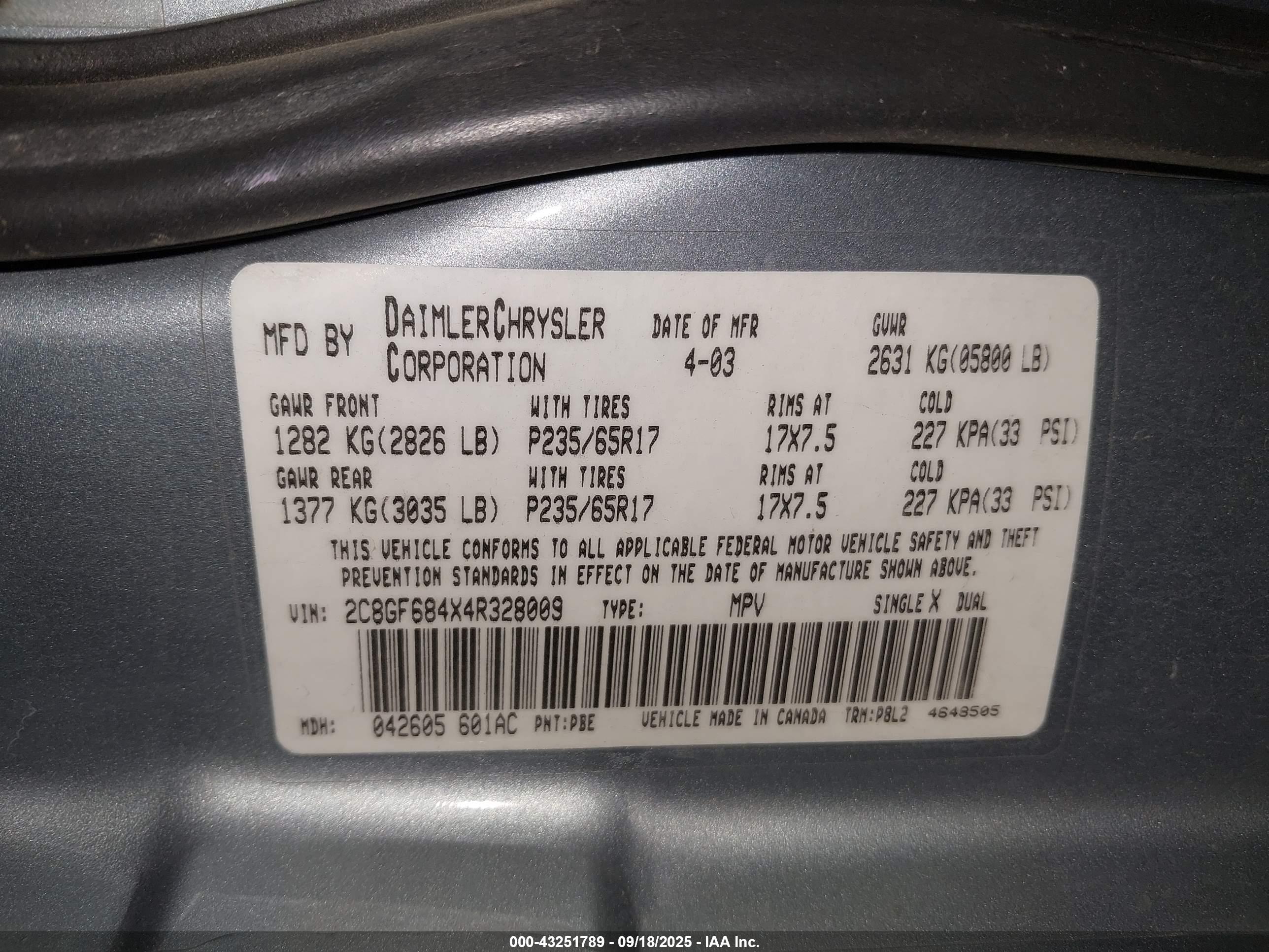 CHRYSLER PACIFICA image 9