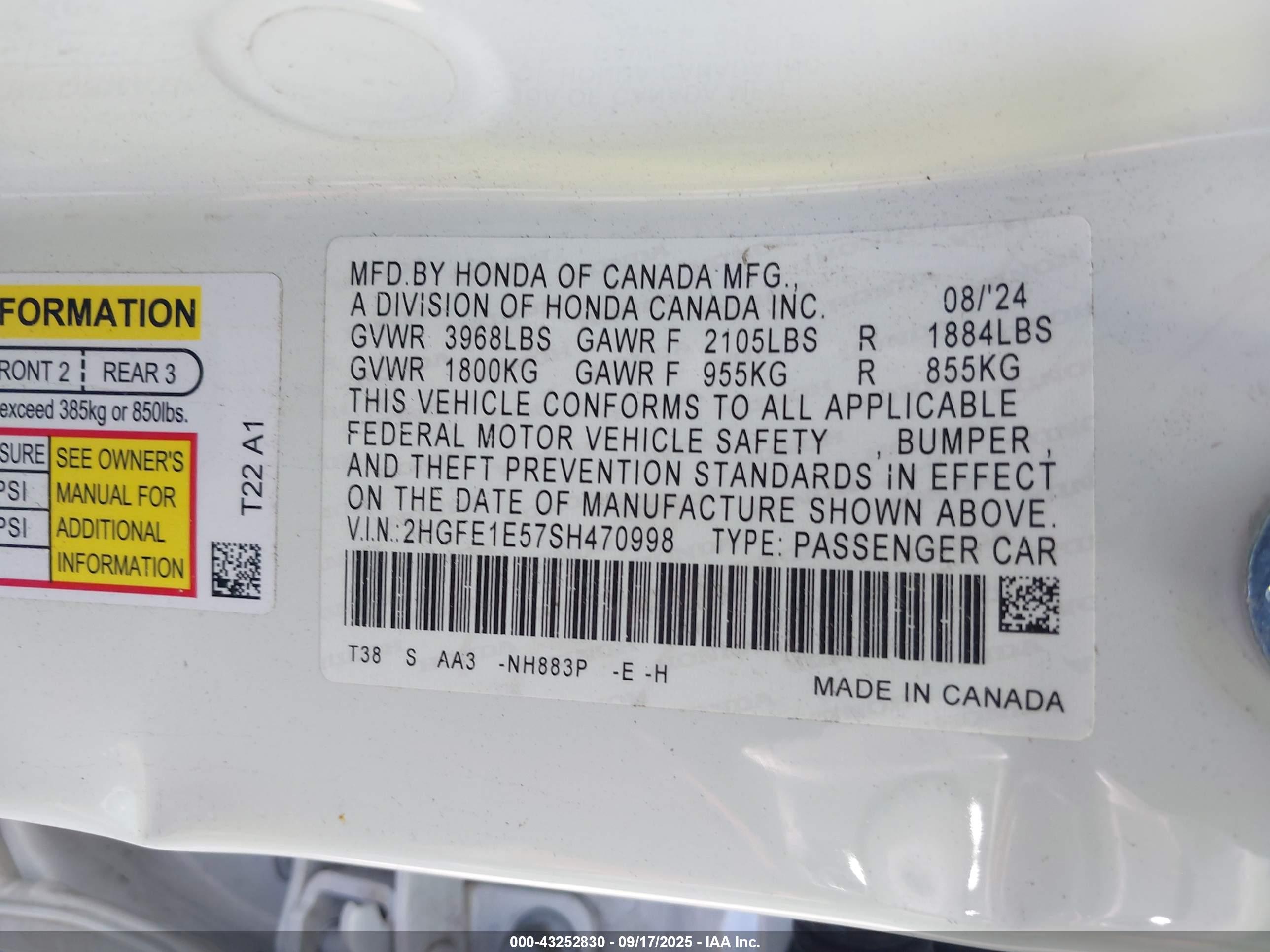 HONDA CIVIC image 9