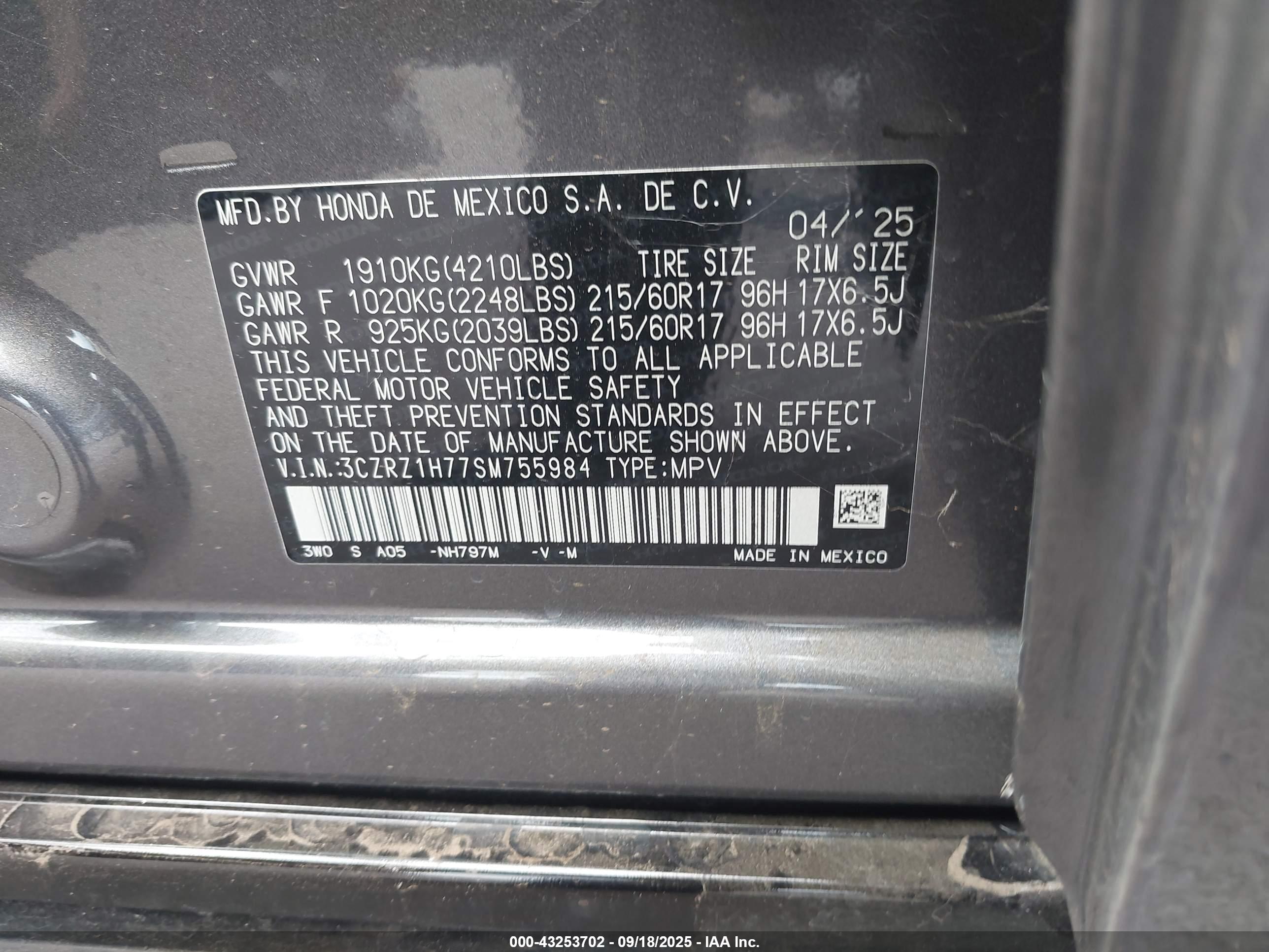HONDA HR-V image 9