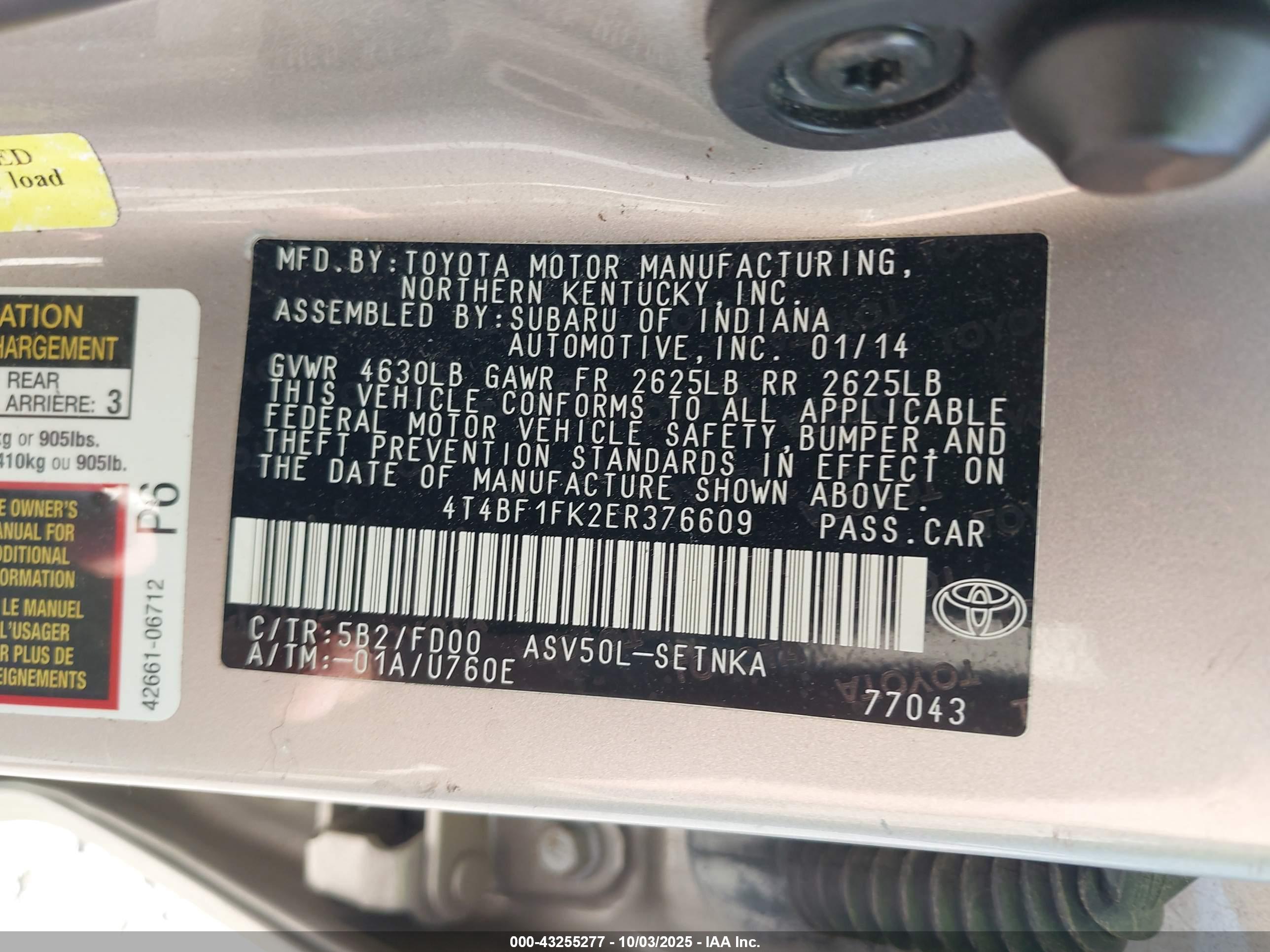 TOYOTA CAMRY image 9