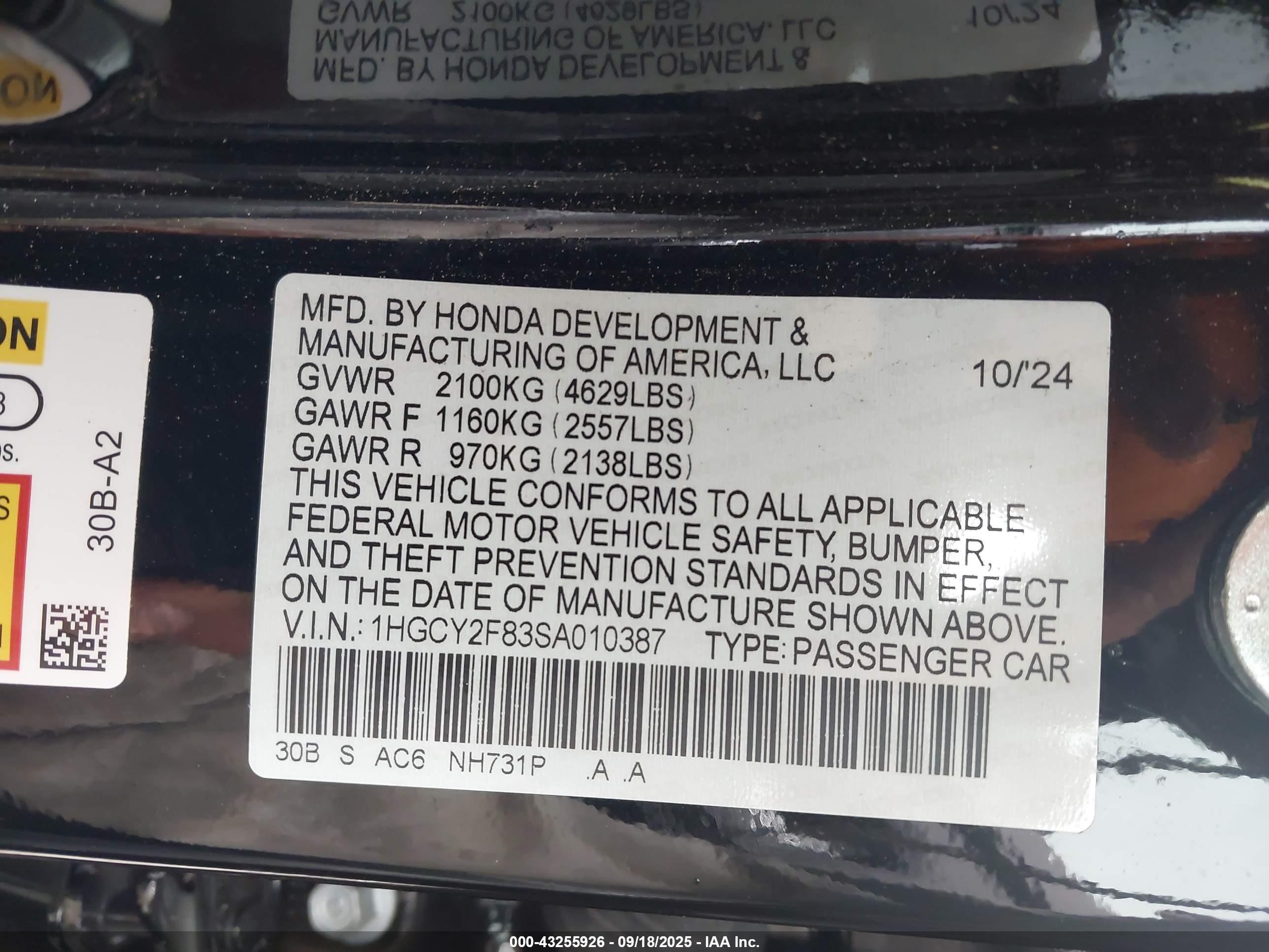 HONDA ACCORD image 9