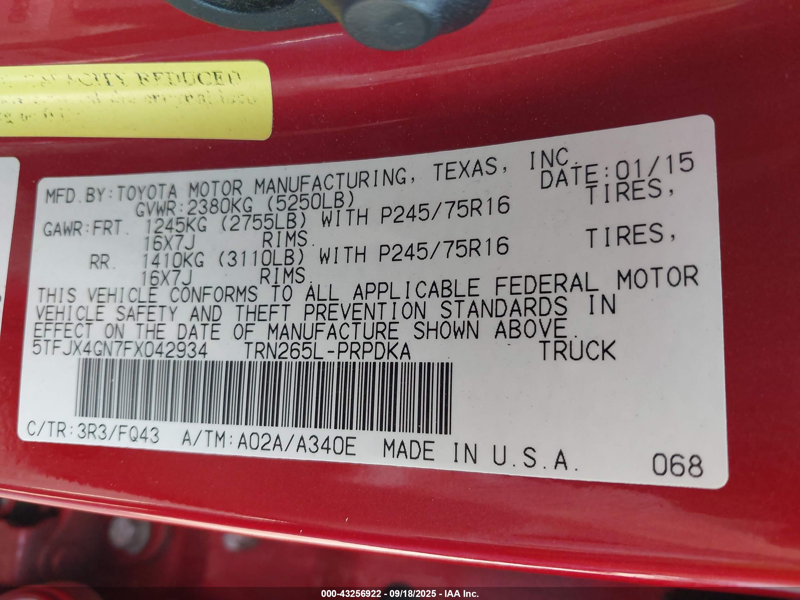 TOYOTA TACOMA image 9
