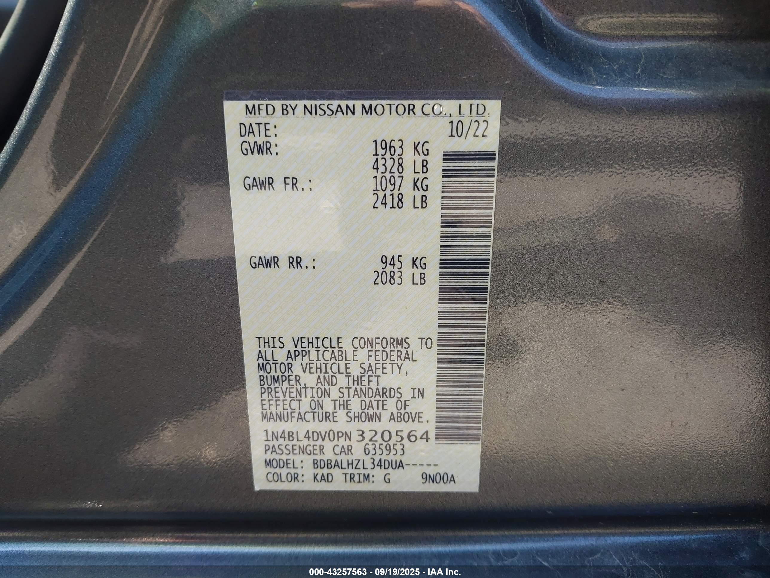 NISSAN ALTIMA image 9