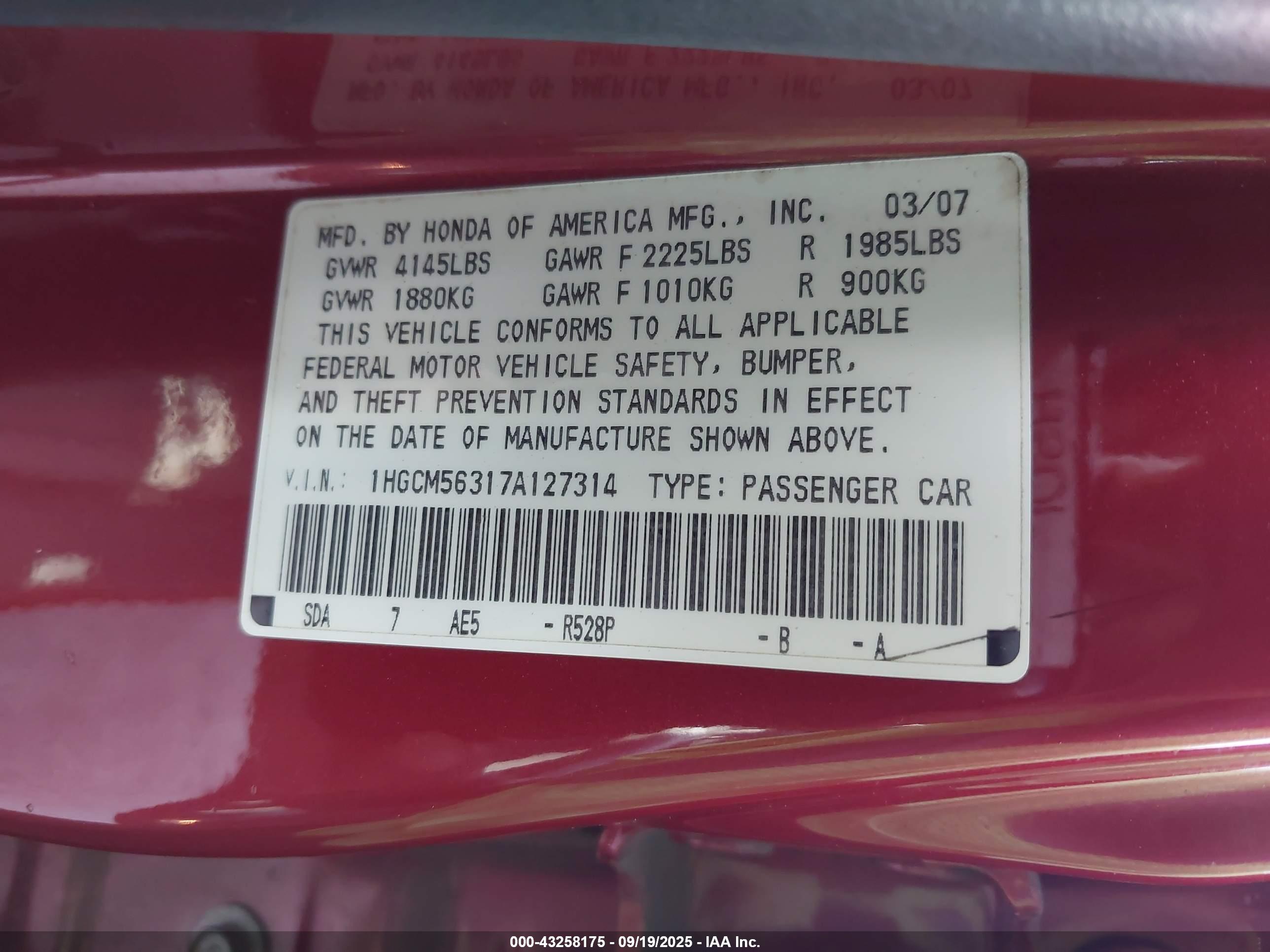 HONDA ACCORD image 9