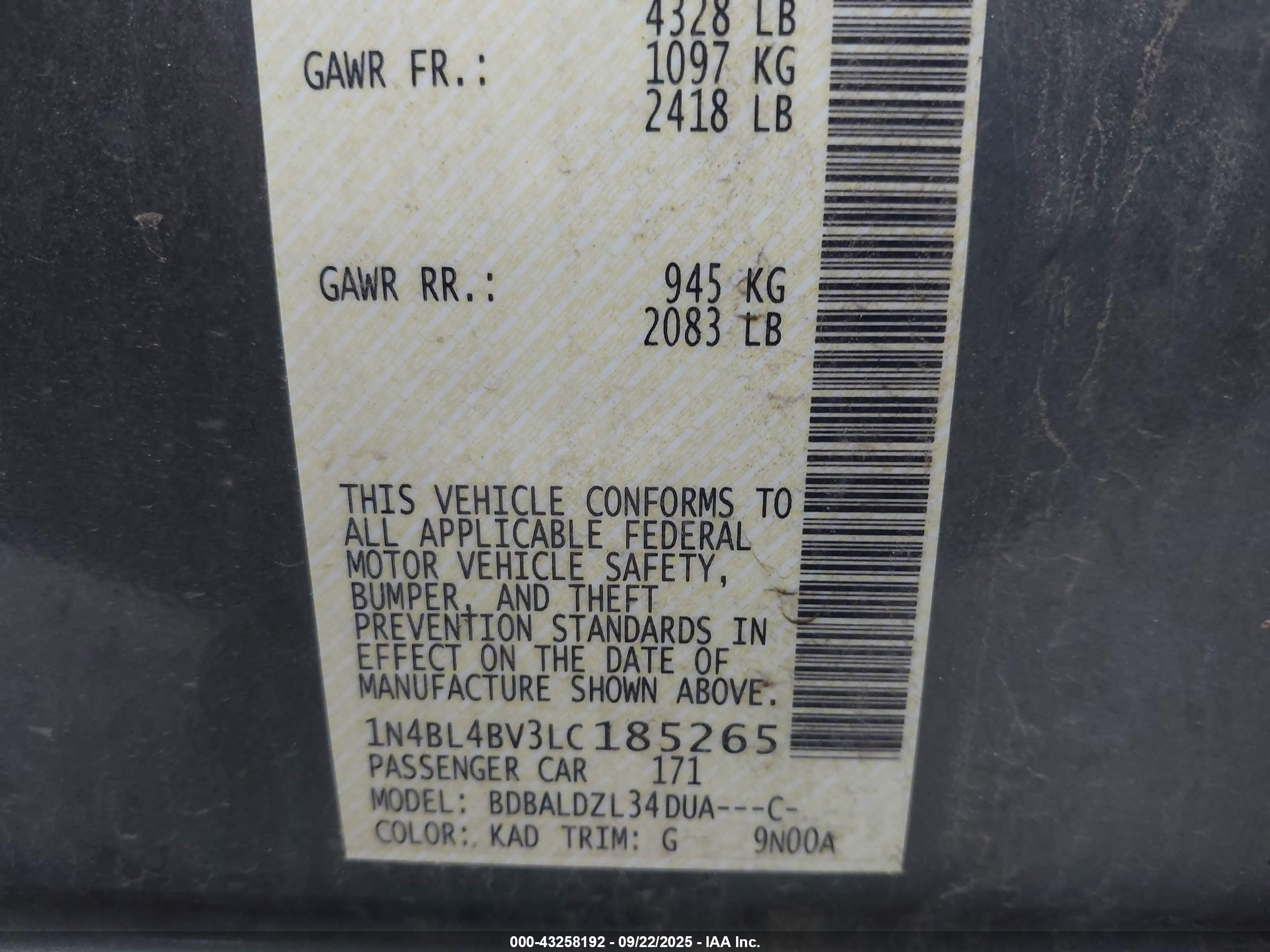 NISSAN ALTIMA image 9