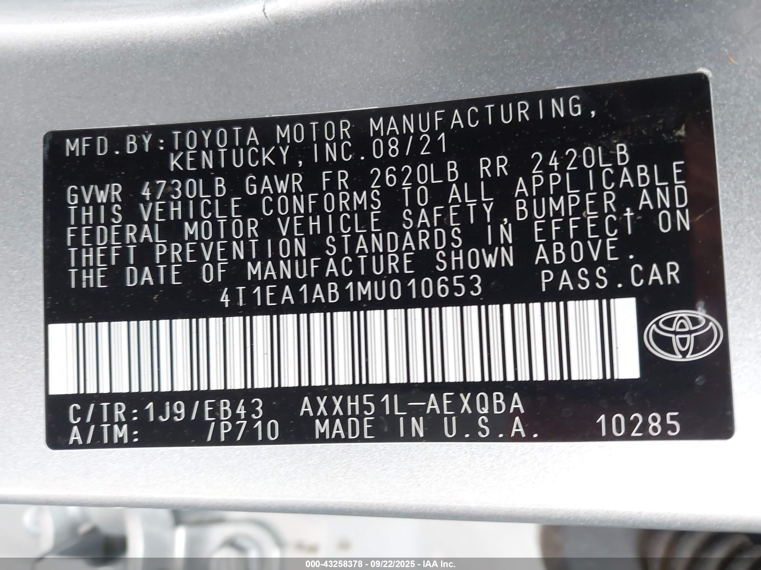 TOYOTA AVALON image 9