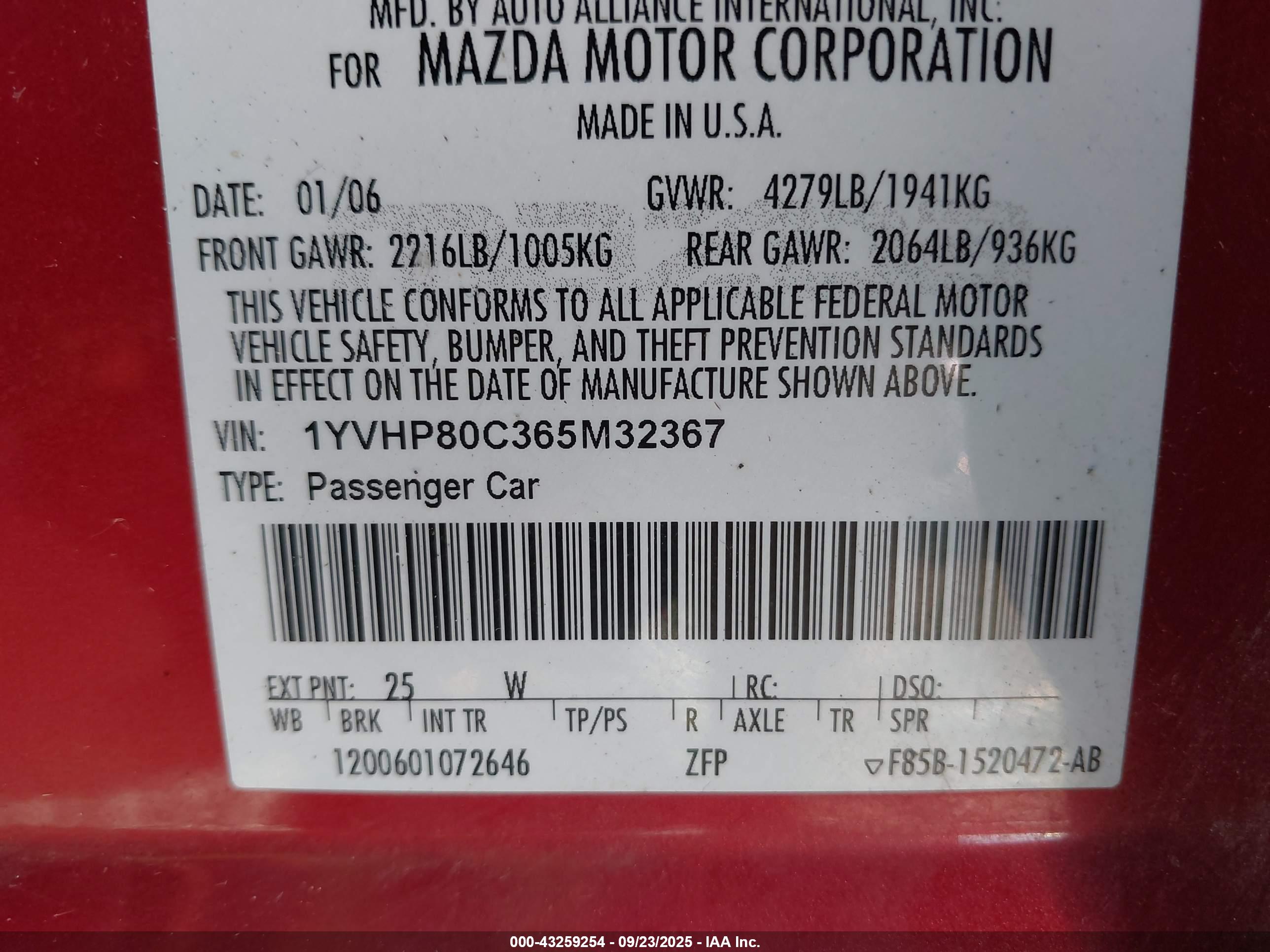 MAZDA MAZDA6 image 9