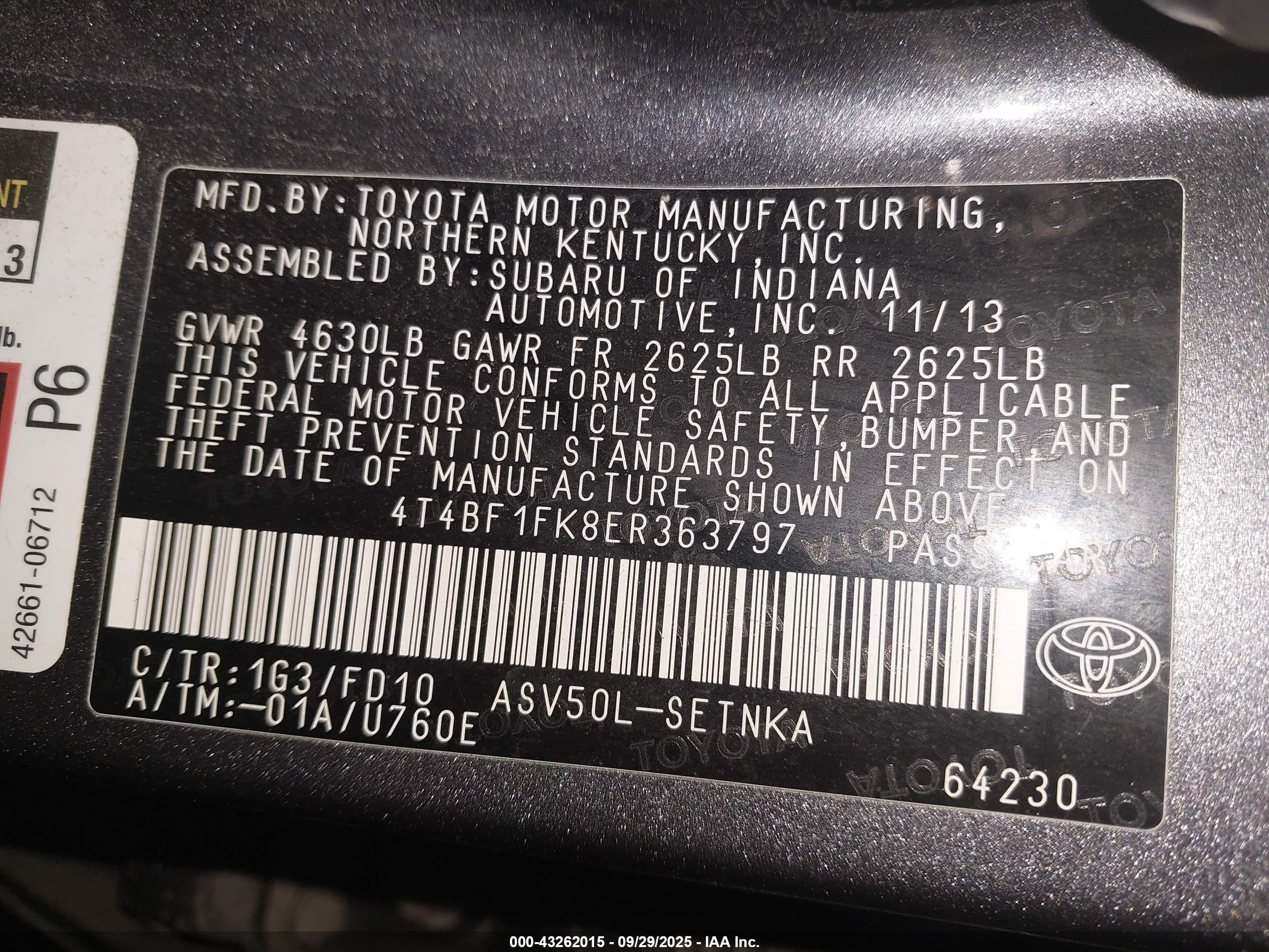TOYOTA CAMRY image 9