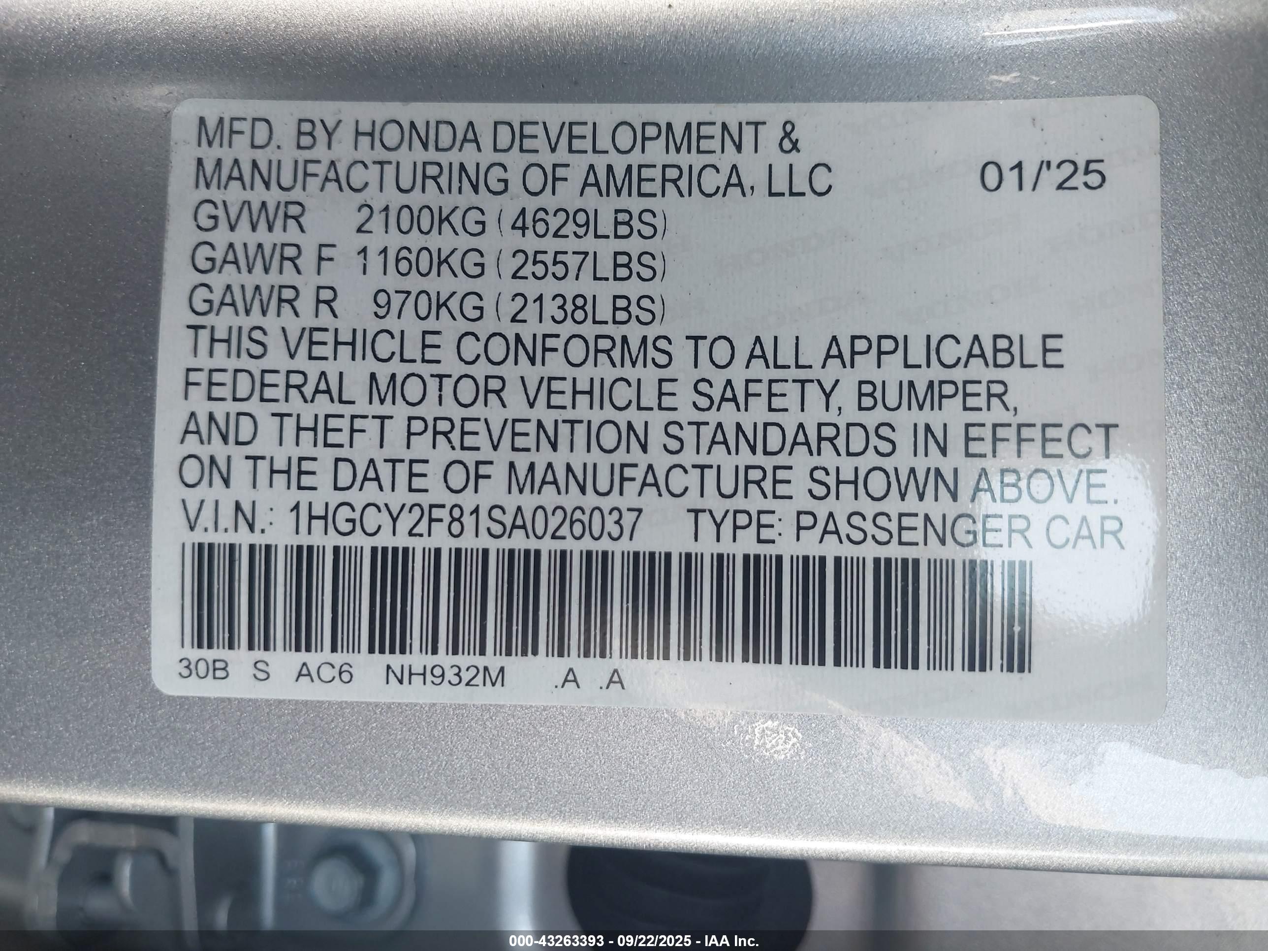 HONDA ACCORD image 9