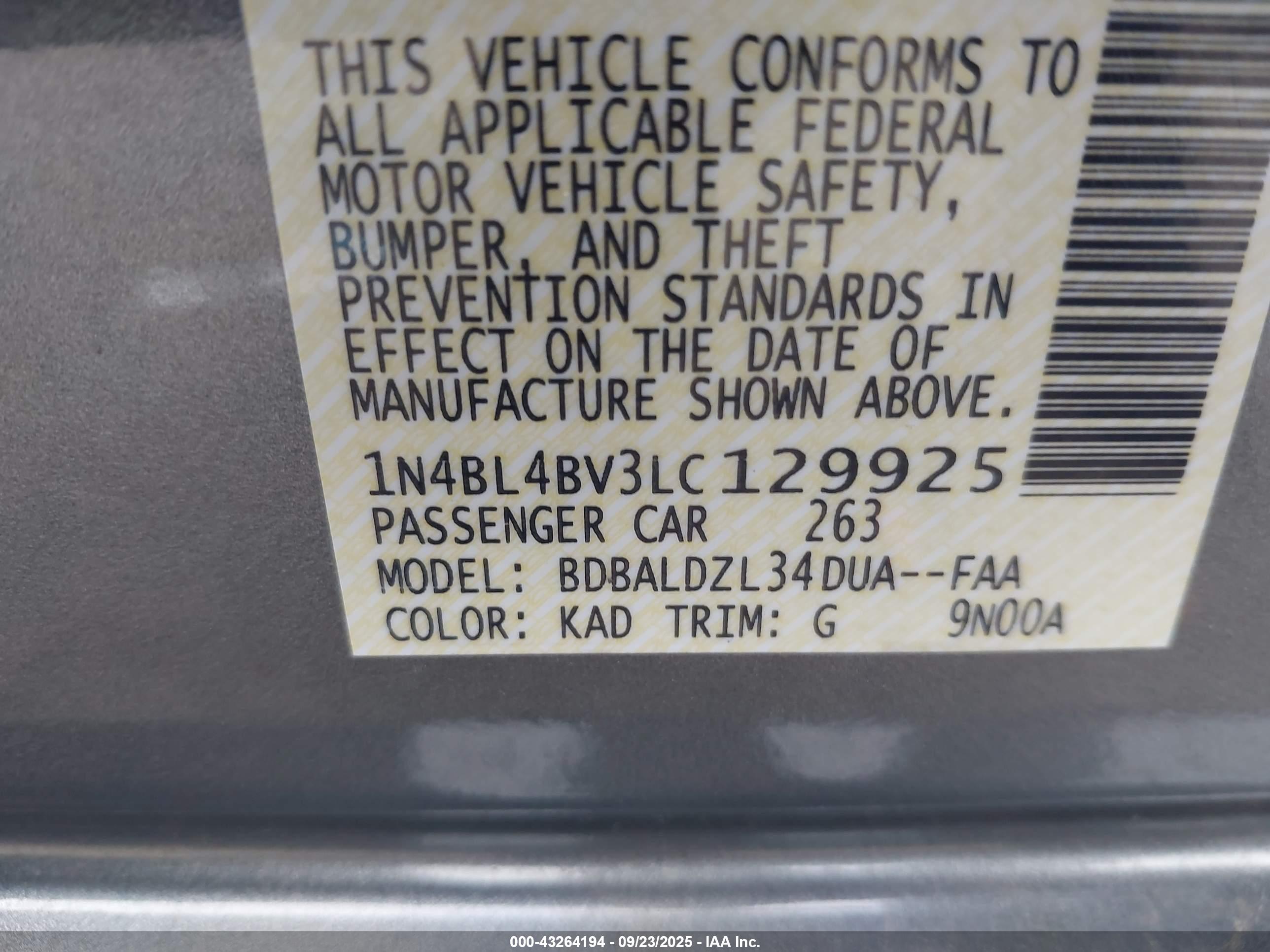 NISSAN ALTIMA image 9