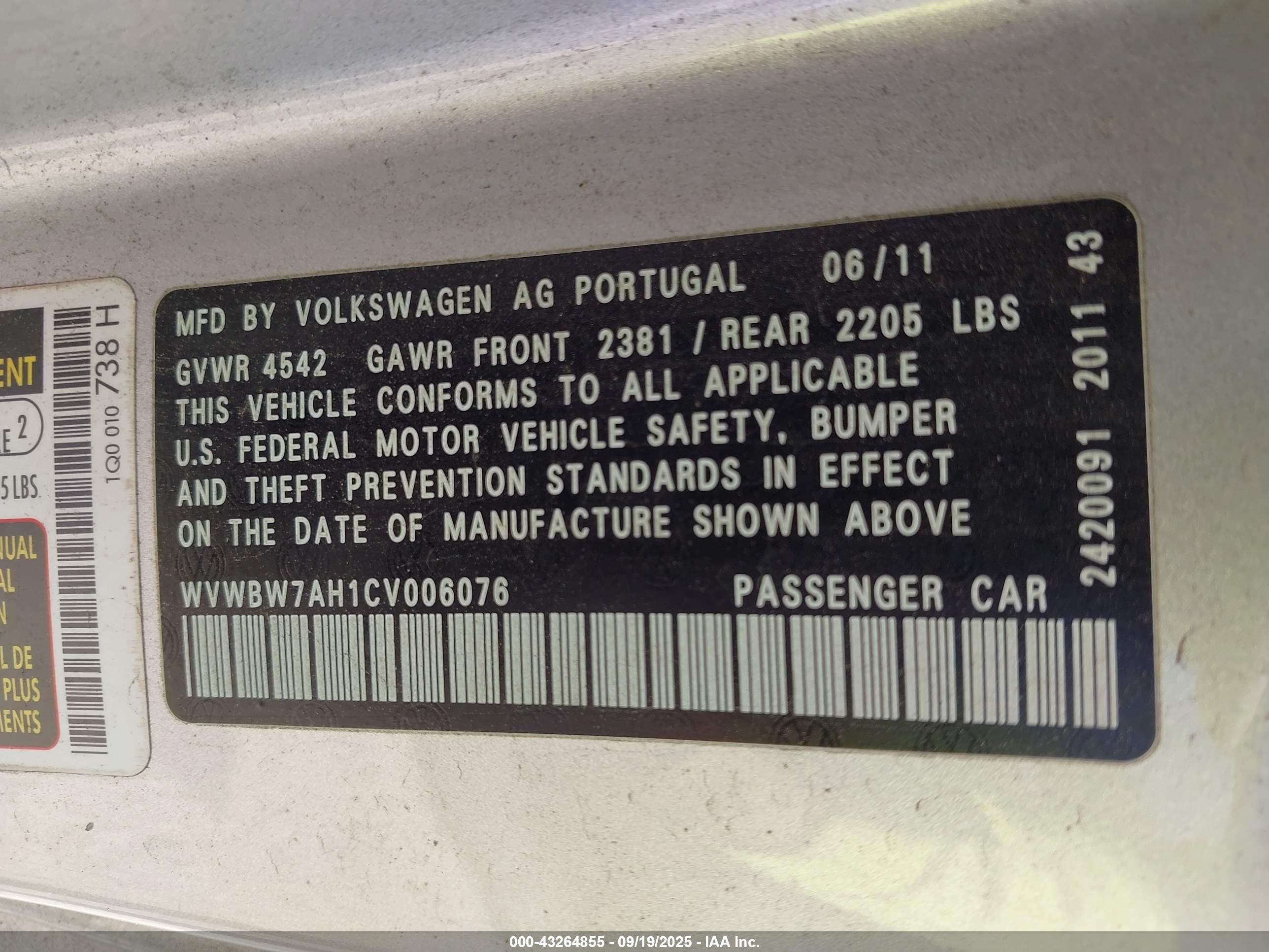 VOLKSWAGEN EOS image 9