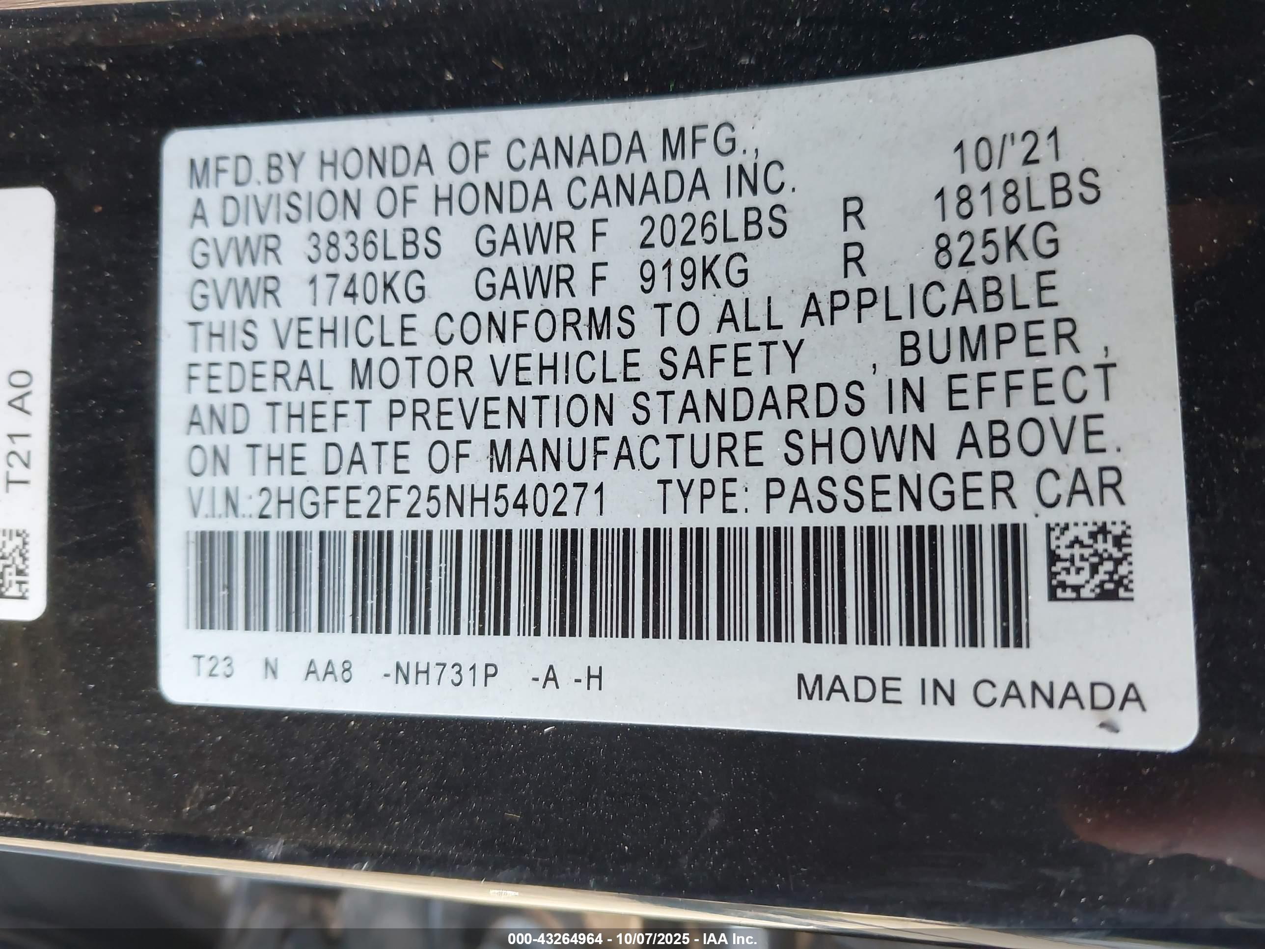 HONDA CIVIC image 9