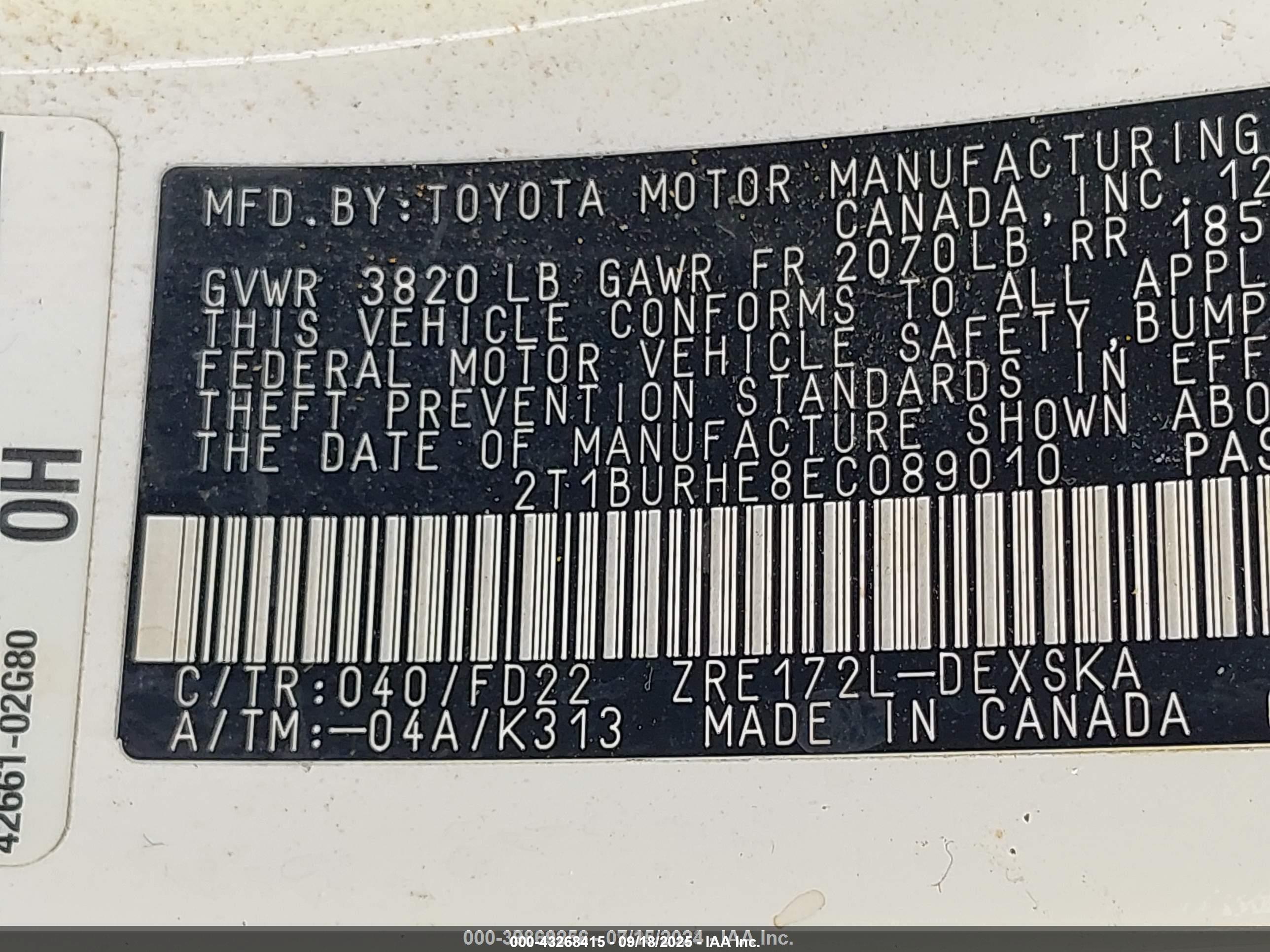 TOYOTA COROLLA image 9