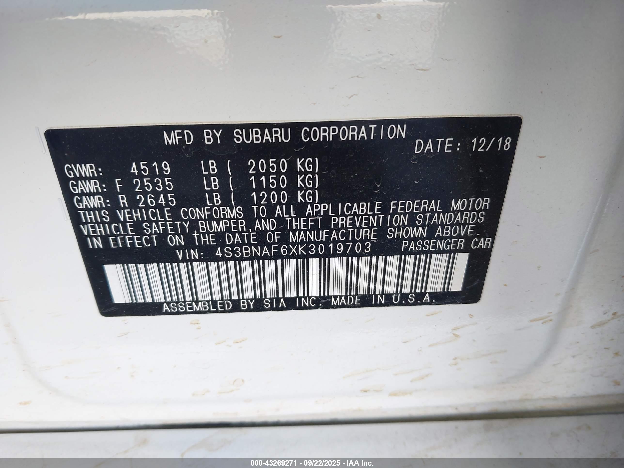 SUBARU LEGACY image 9