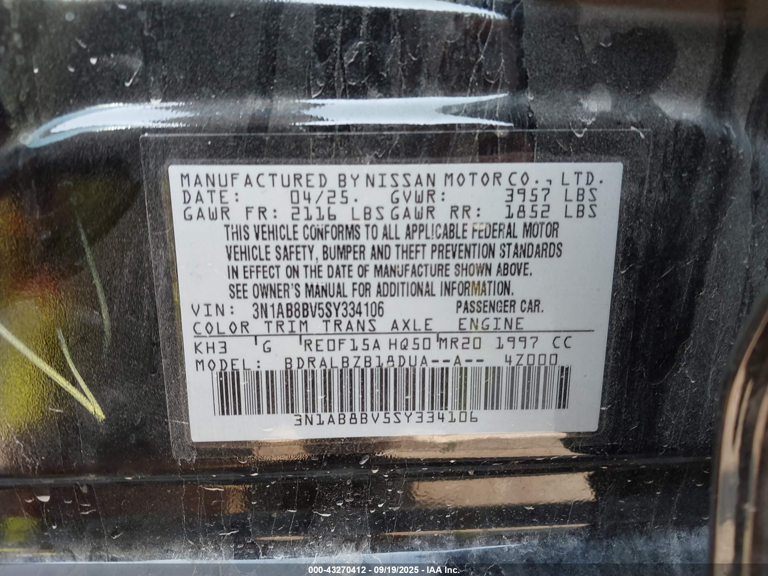 NISSAN SENTRA image 9
