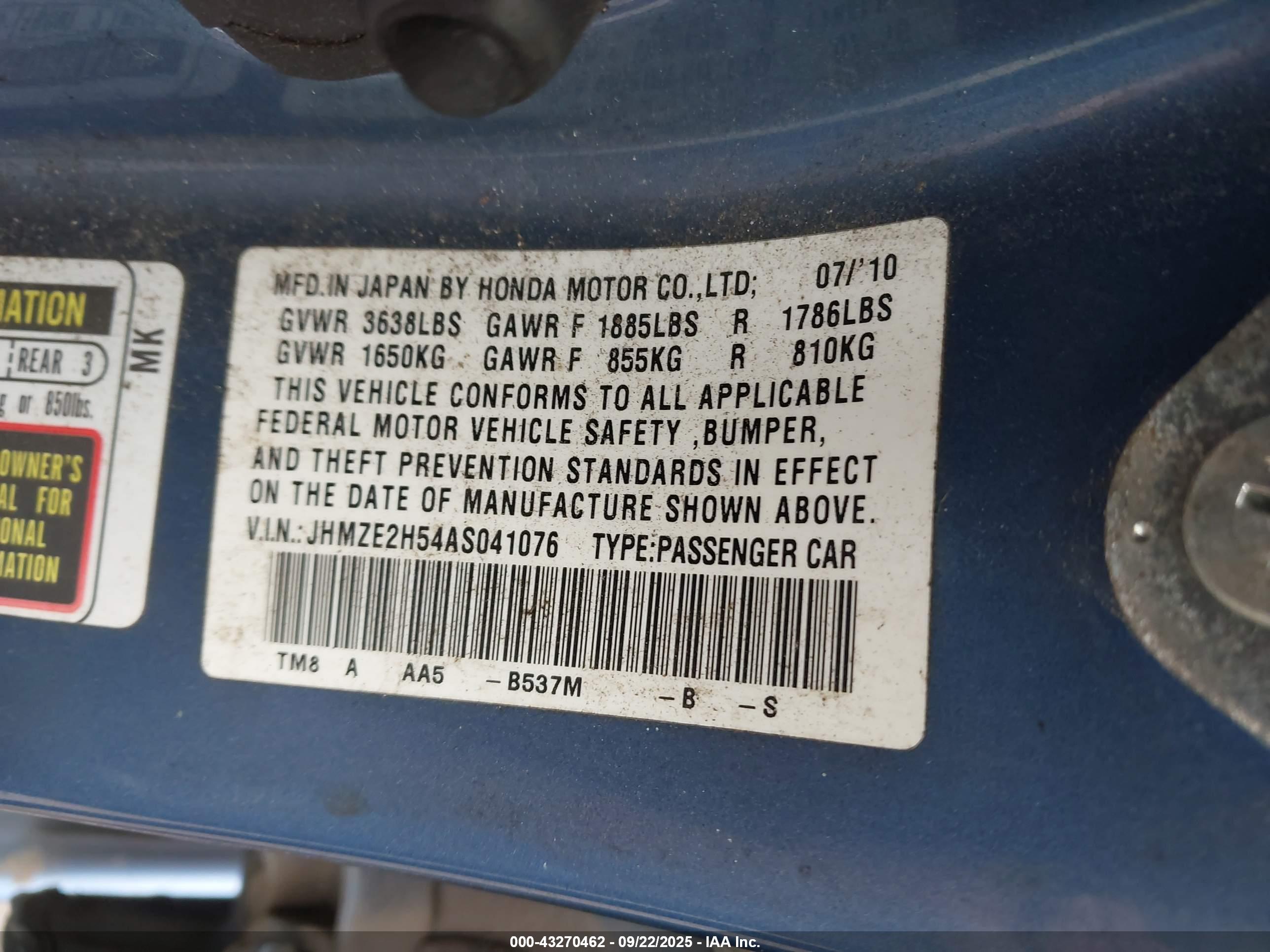 HONDA INSIGHT image 9