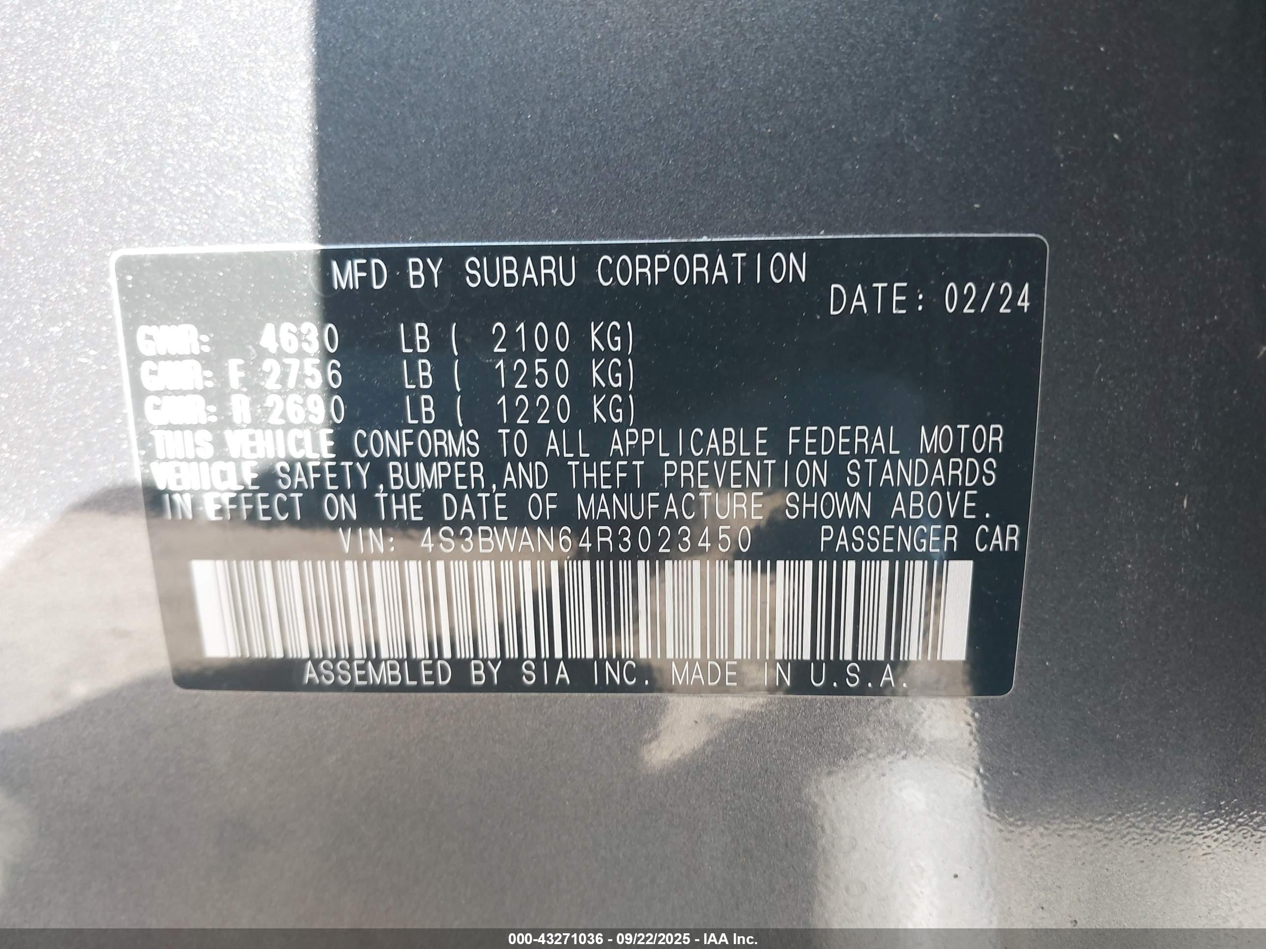 SUBARU LEGACY image 9