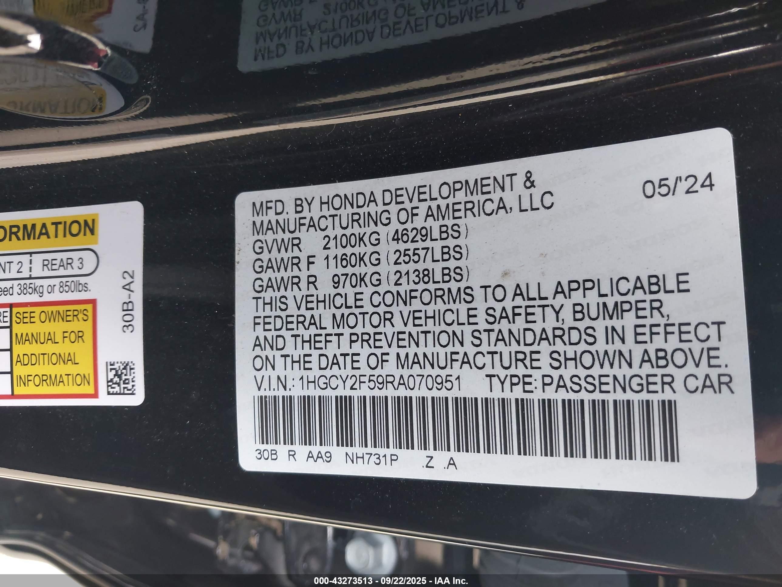 HONDA ACCORD image 9