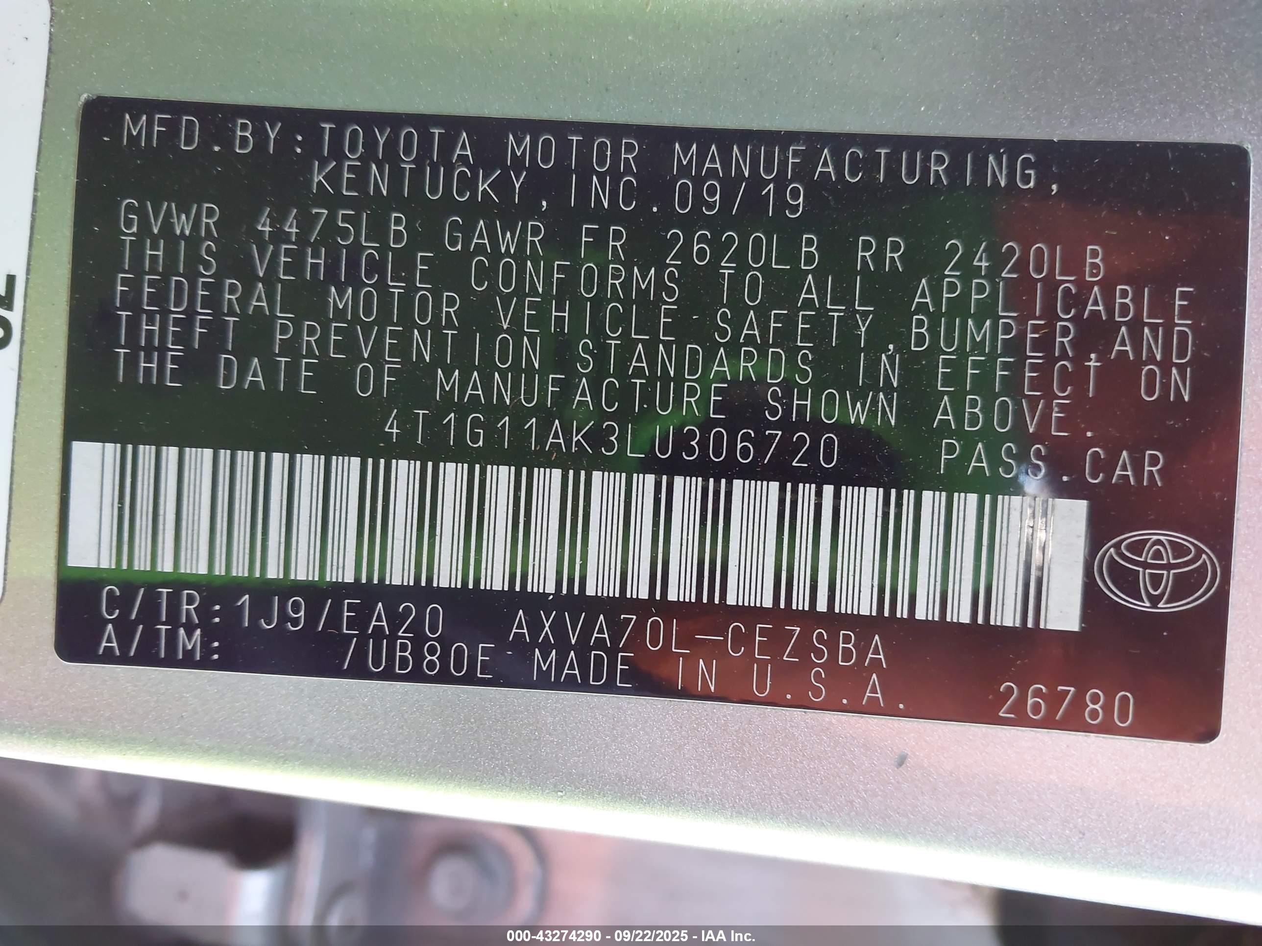 TOYOTA CAMRY image 9