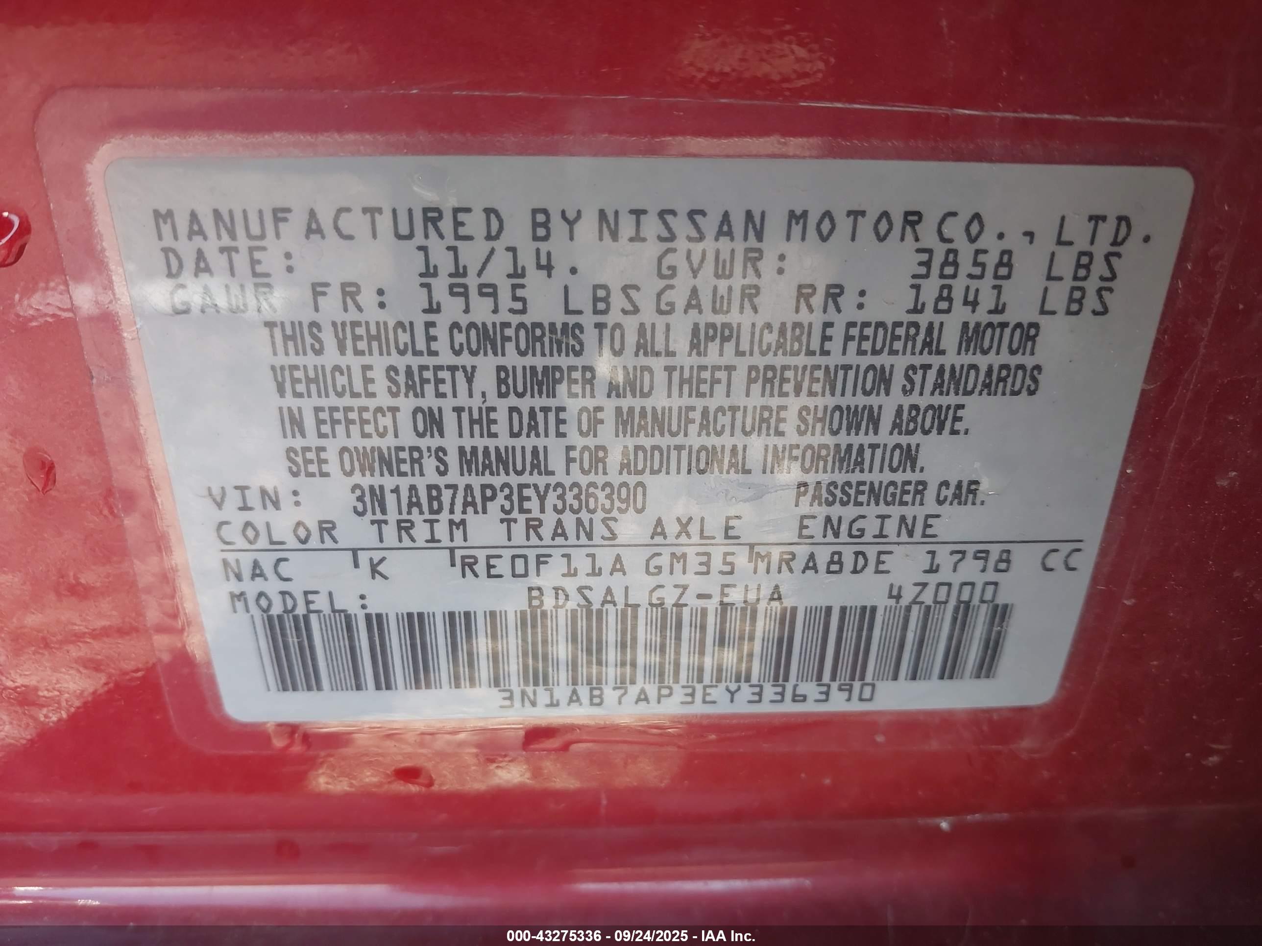 NISSAN SENTRA image 9