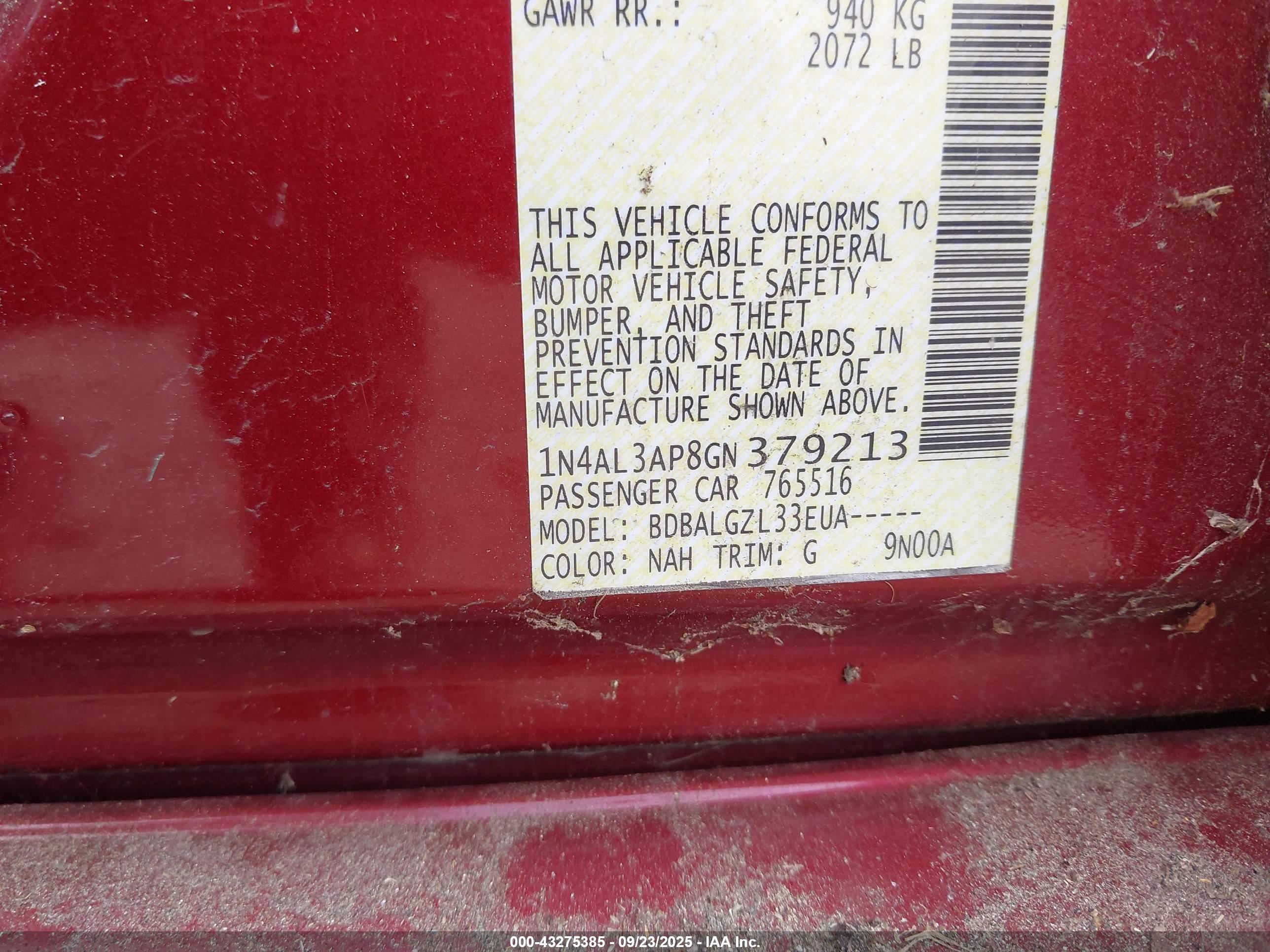 NISSAN ALTIMA image 9