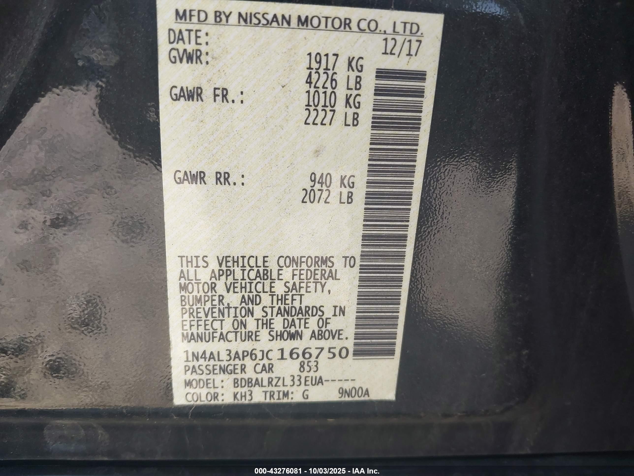 NISSAN ALTIMA image 9