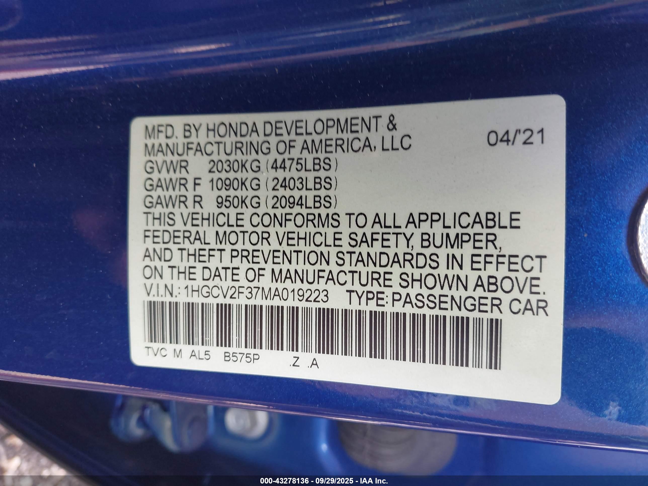 HONDA ACCORD image 9