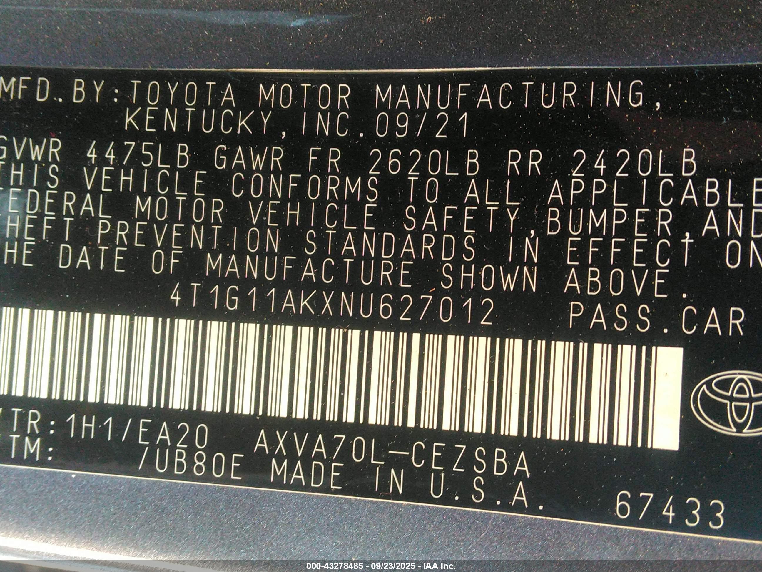 TOYOTA CAMRY image 9
