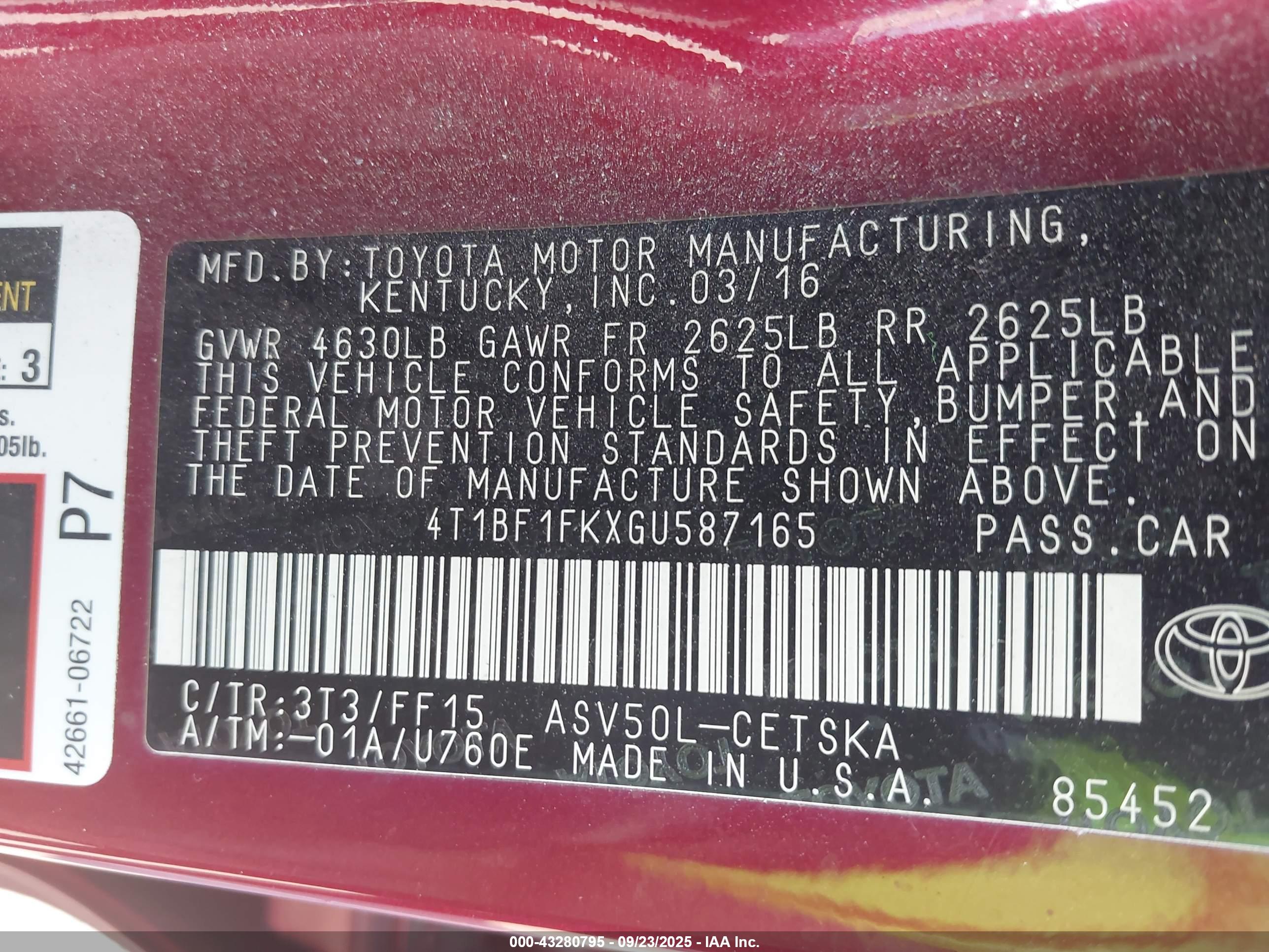 TOYOTA CAMRY image 9