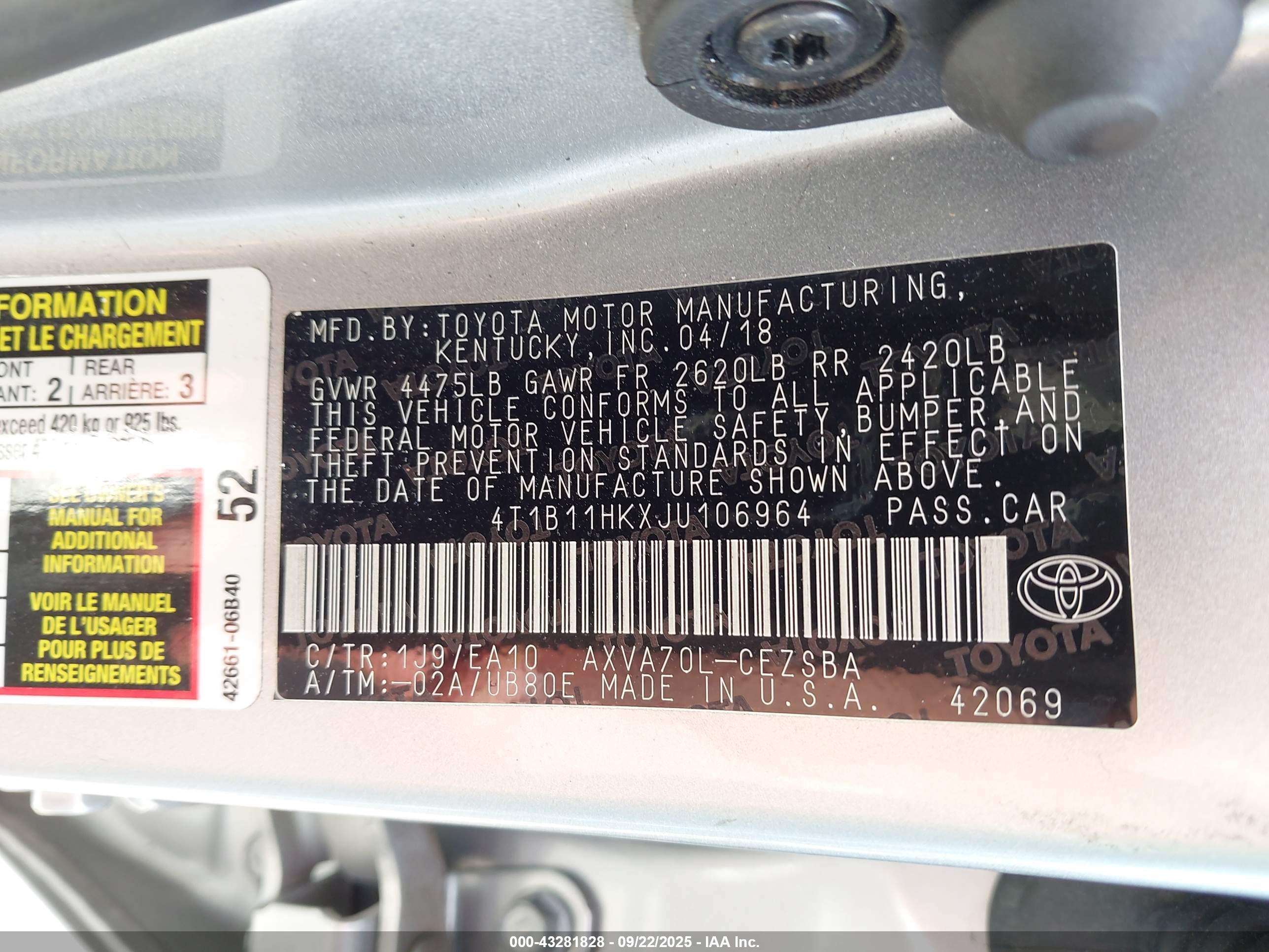 TOYOTA CAMRY image 9