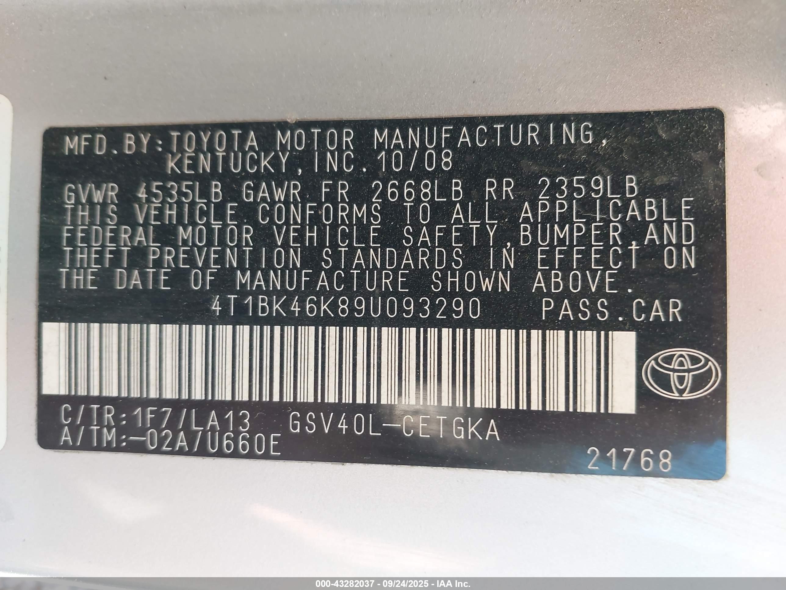 TOYOTA CAMRY image 9
