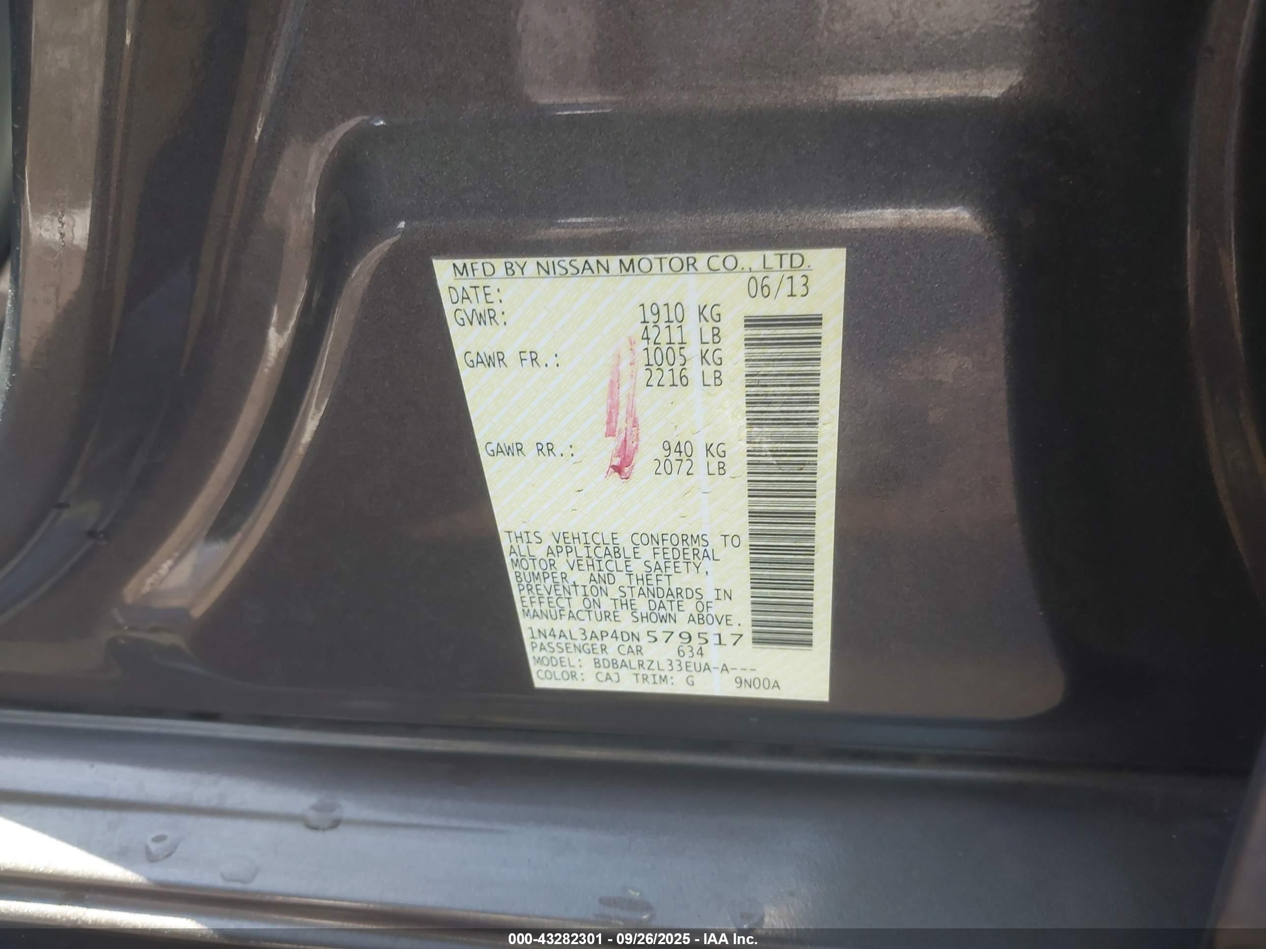 NISSAN ALTIMA image 9