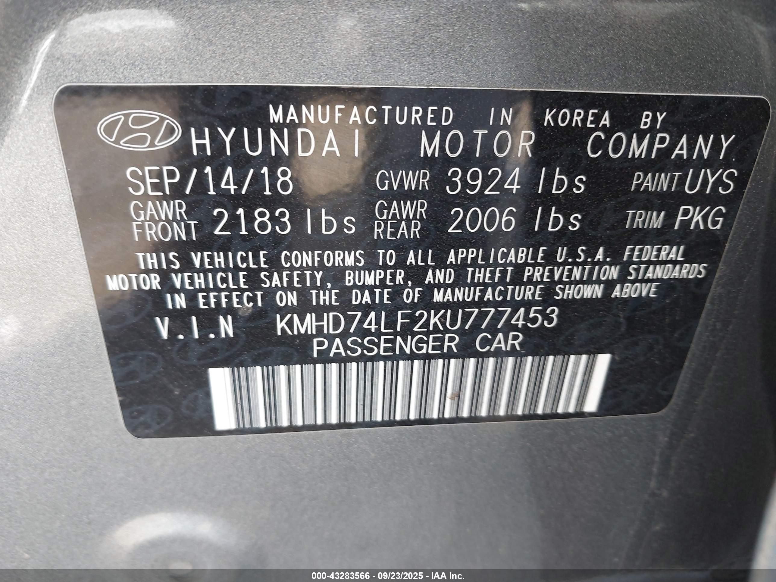 HYUNDAI ELANTRA image 9