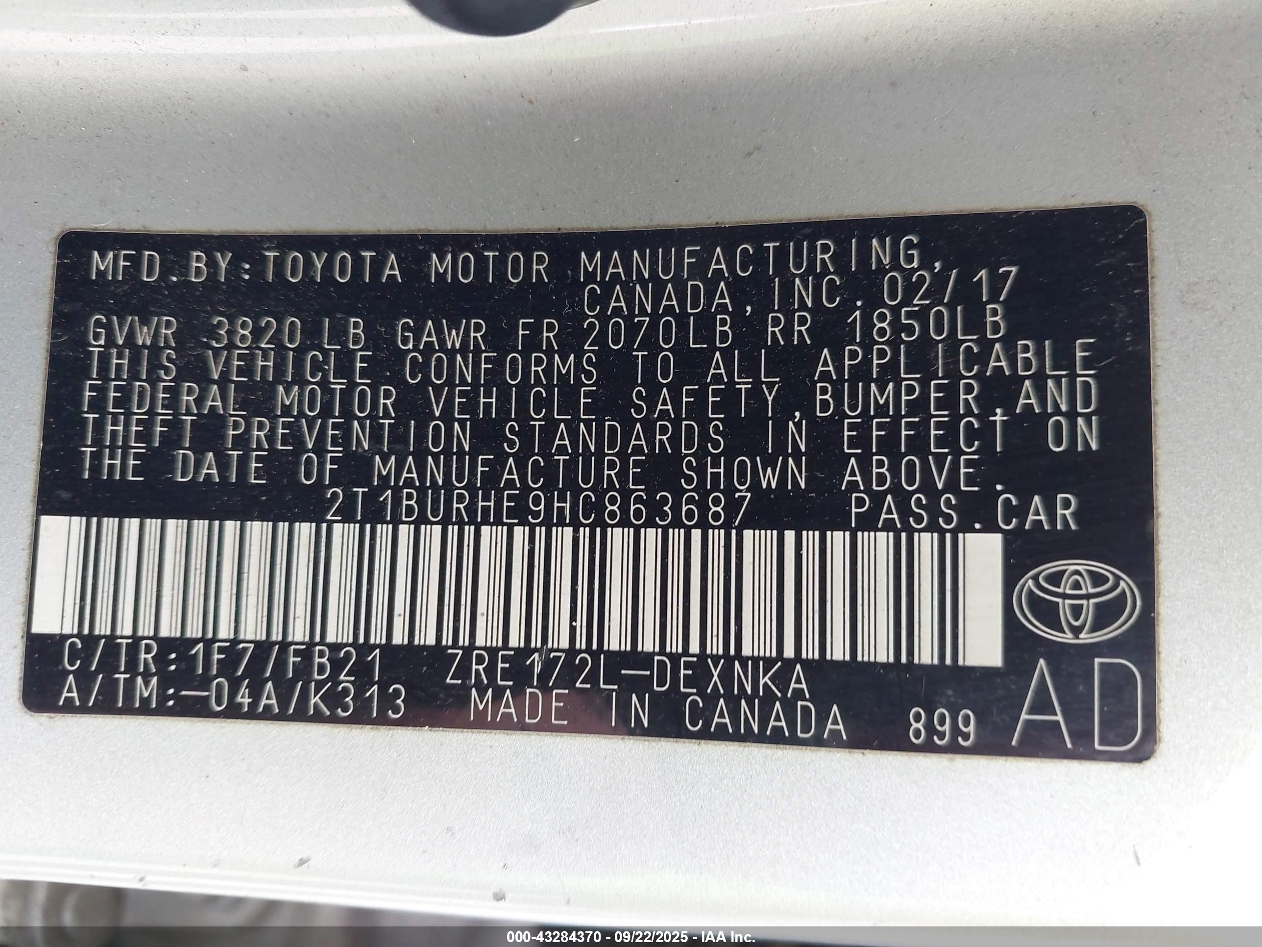 TOYOTA COROLLA image 9