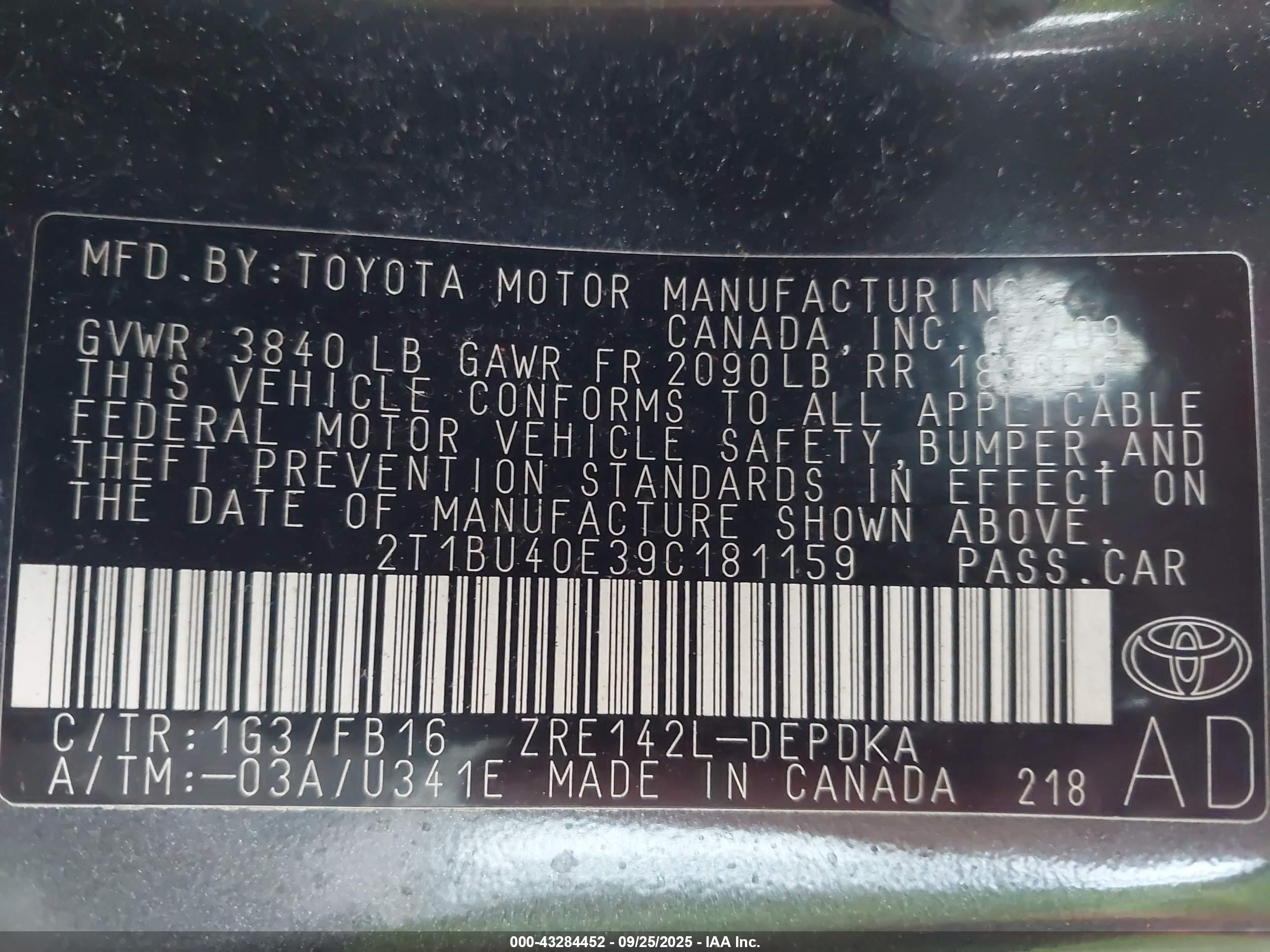 TOYOTA COROLLA image 9
