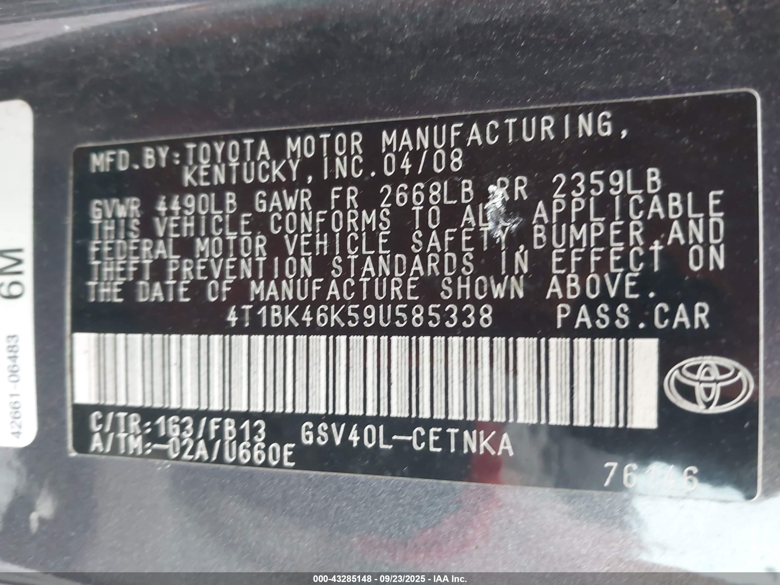 TOYOTA CAMRY image 9