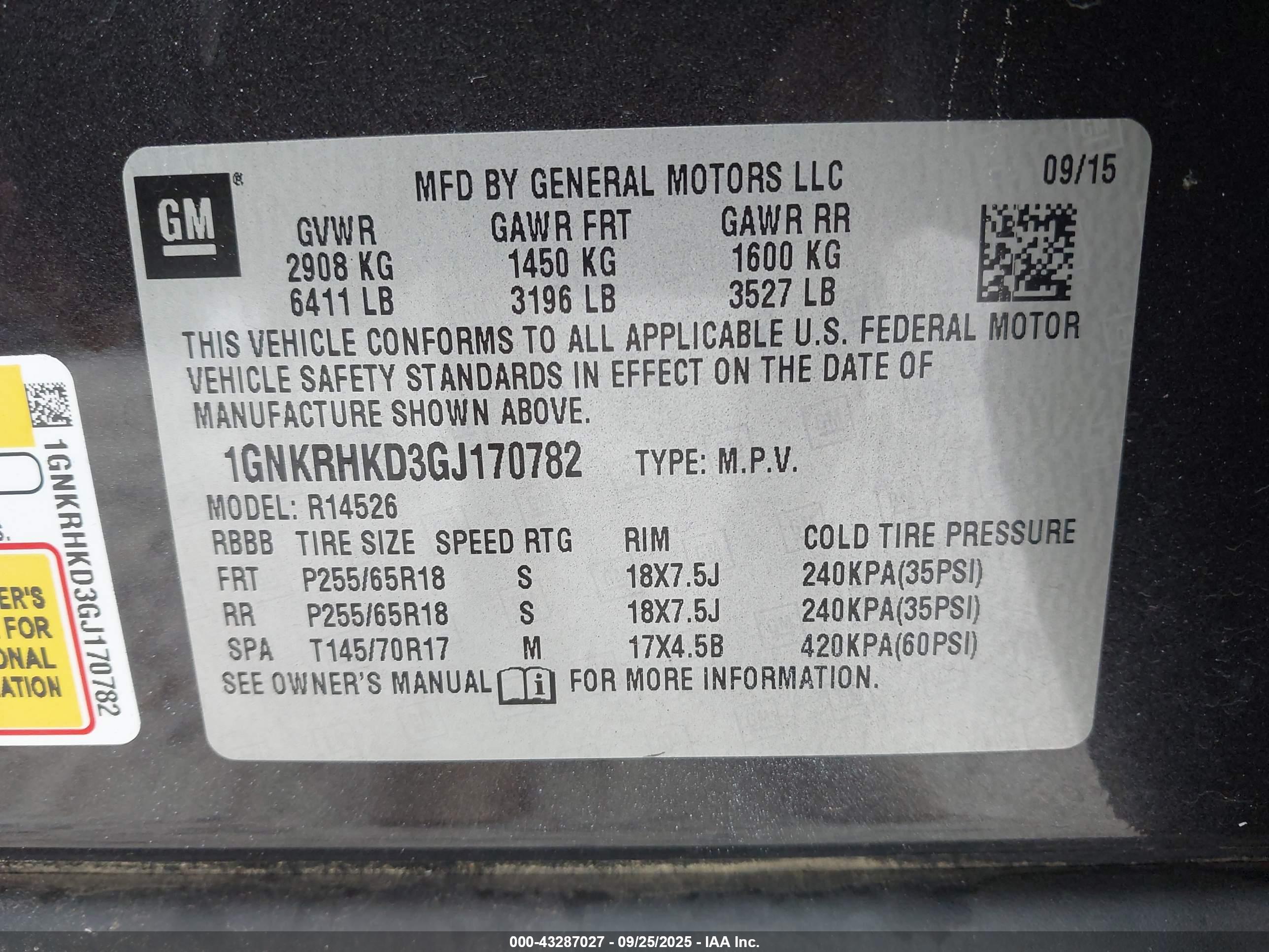 CHEVROLET TRAVERSE image 9