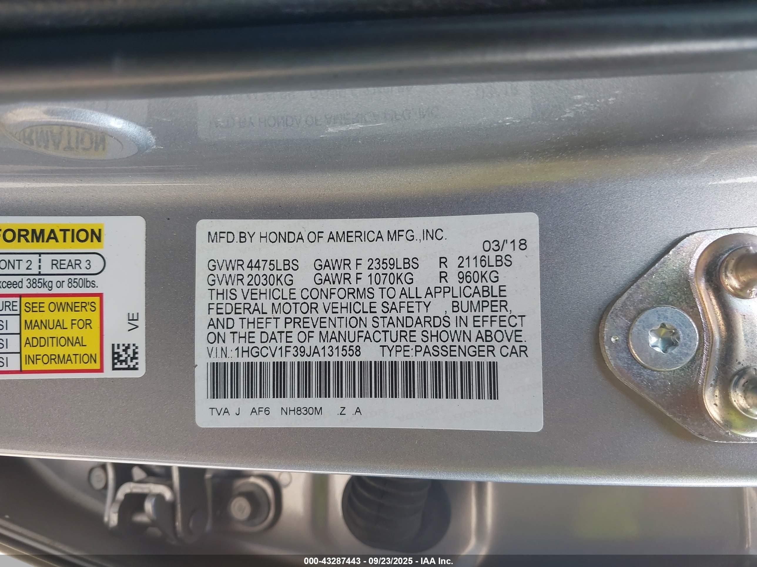 HONDA ACCORD image 9