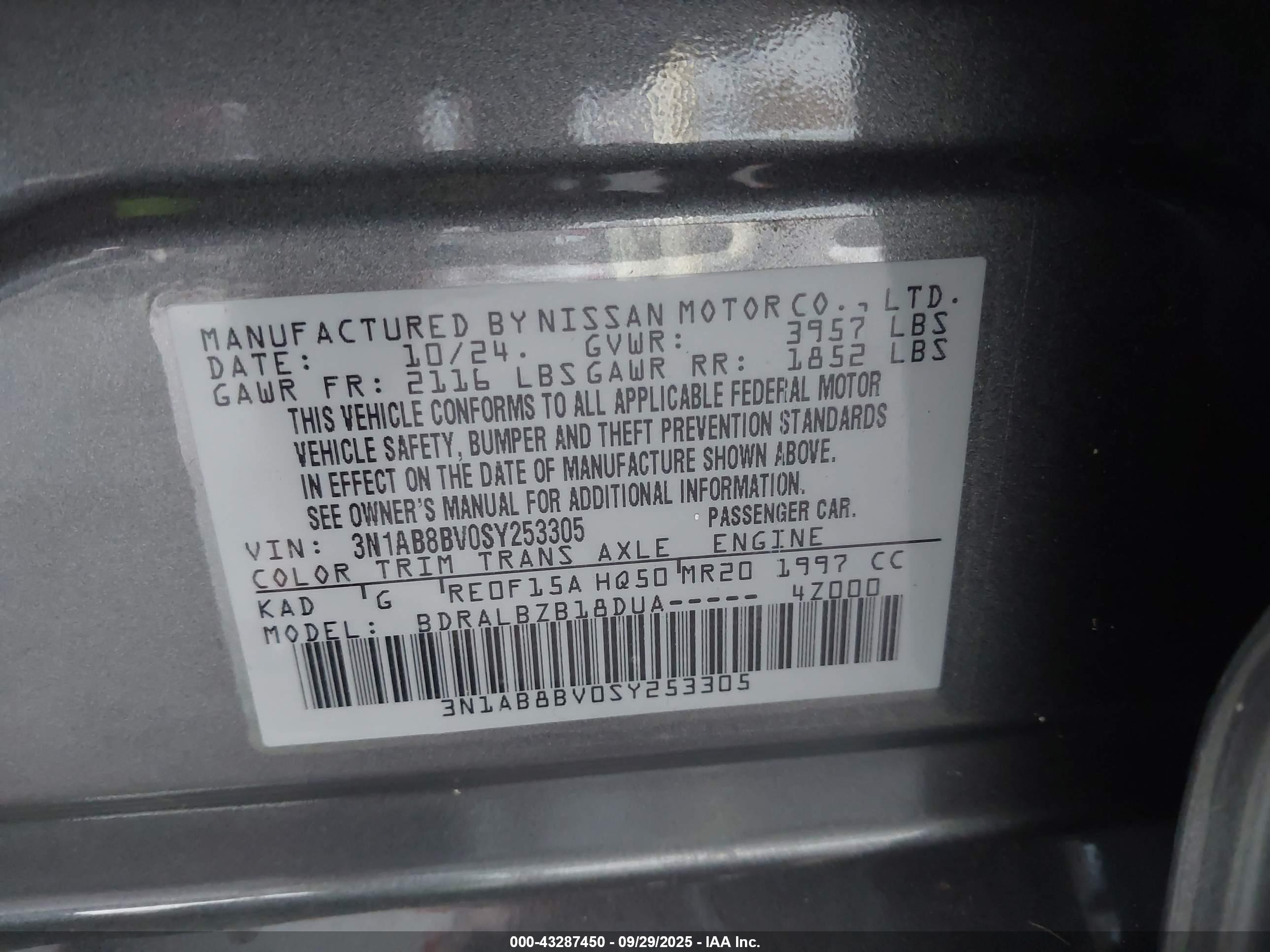 NISSAN SENTRA image 9
