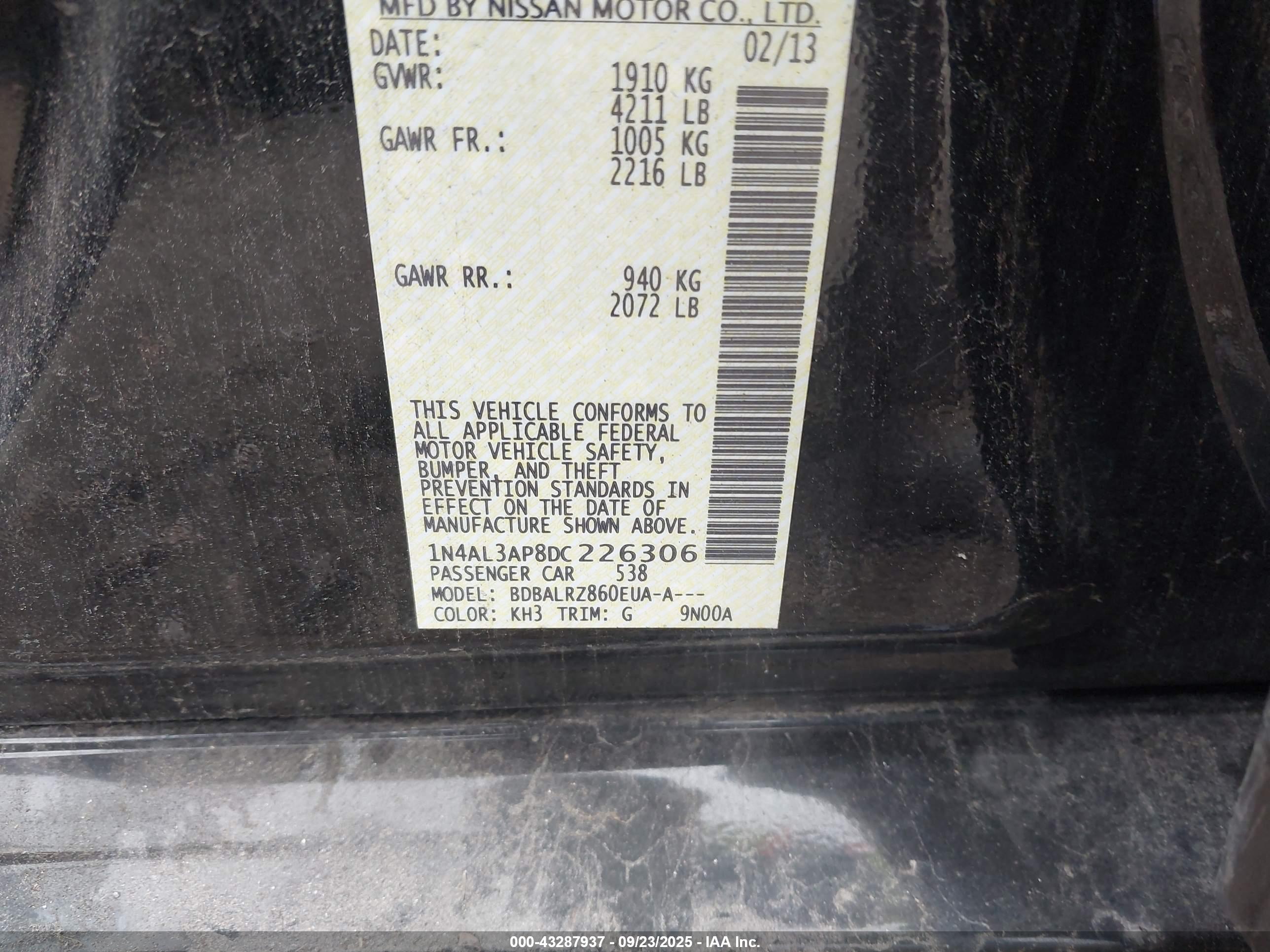 NISSAN ALTIMA image 9