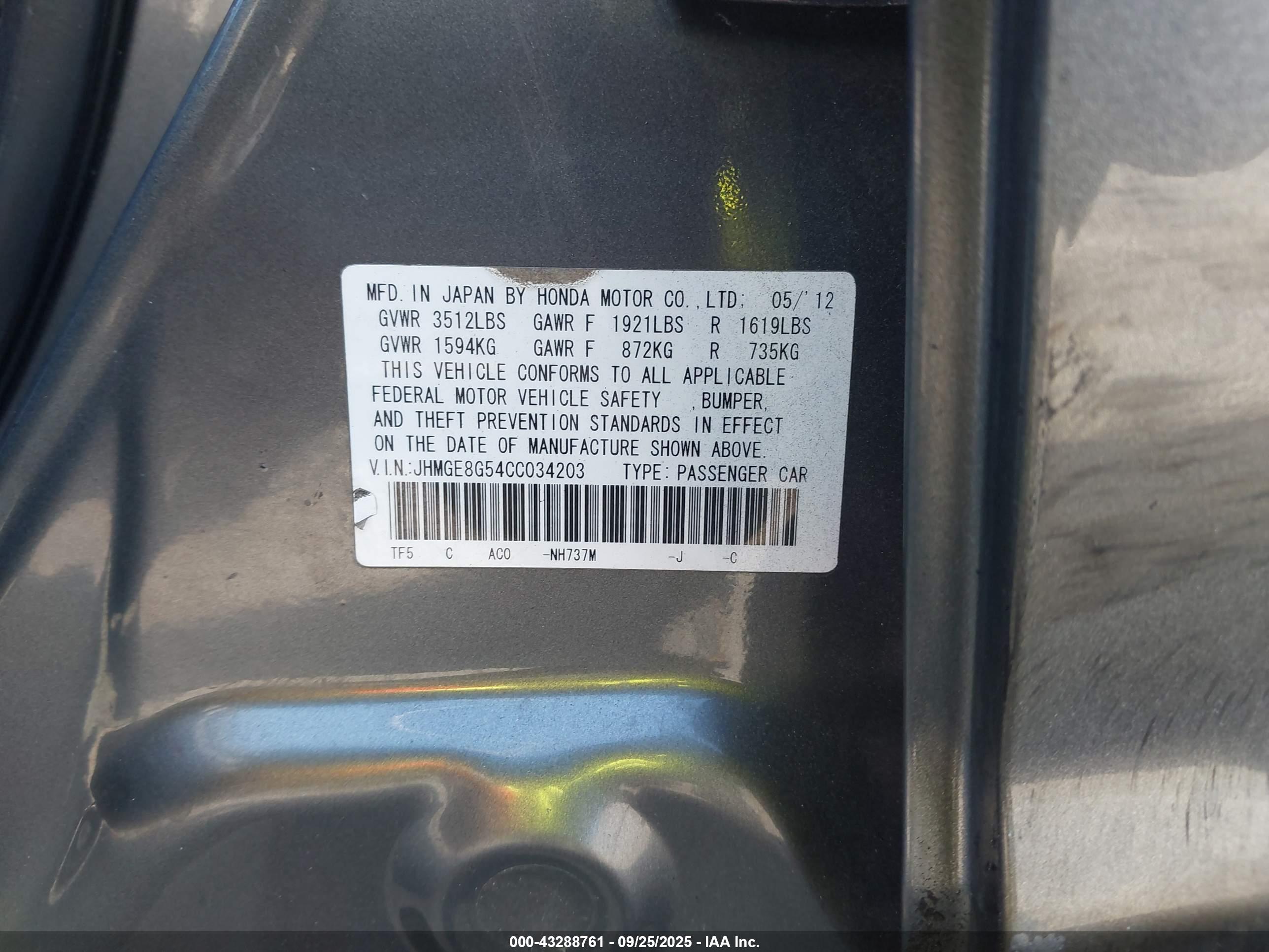 HONDA FIT image 9