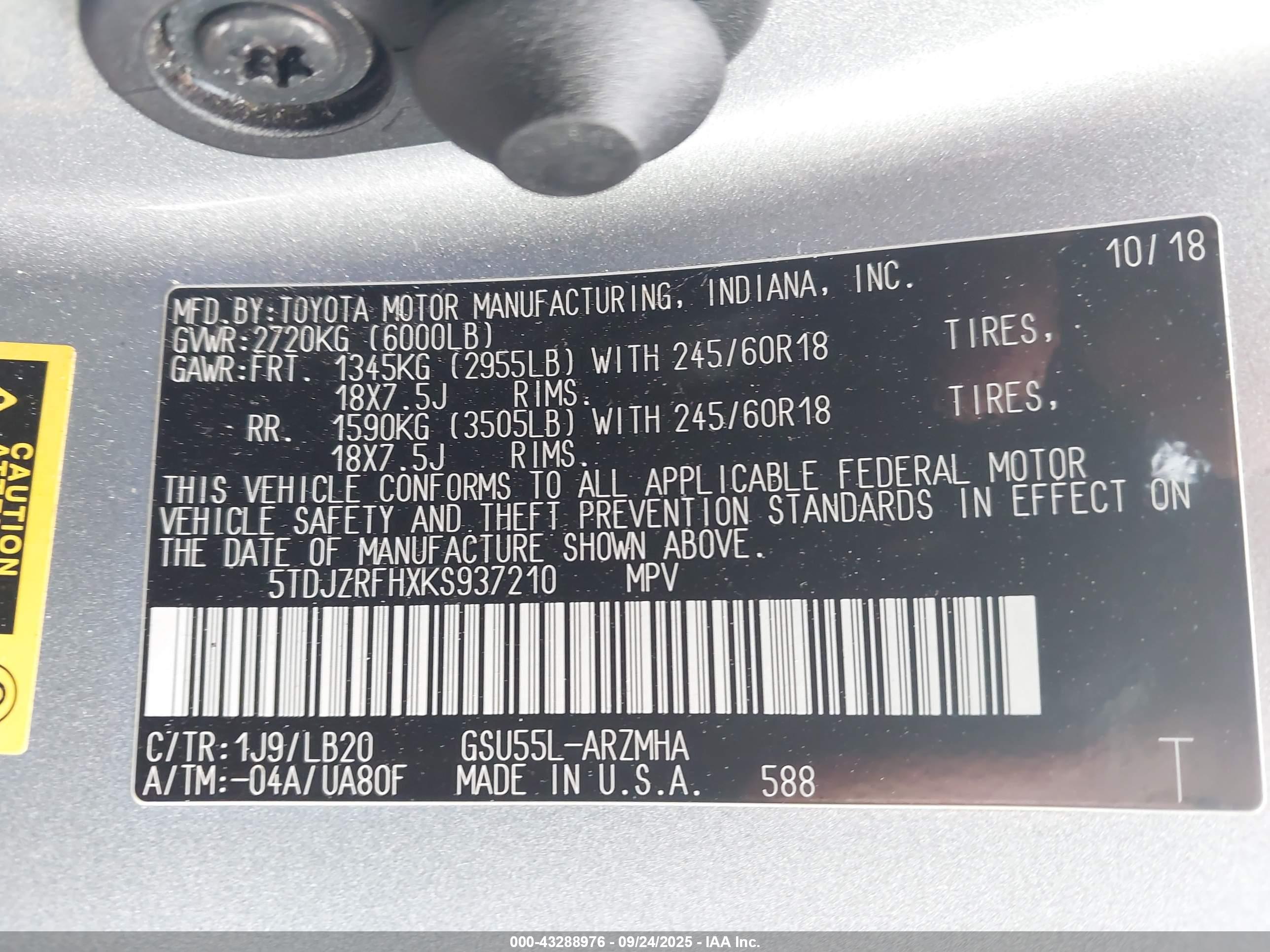 TOYOTA HIGHLANDER image 9