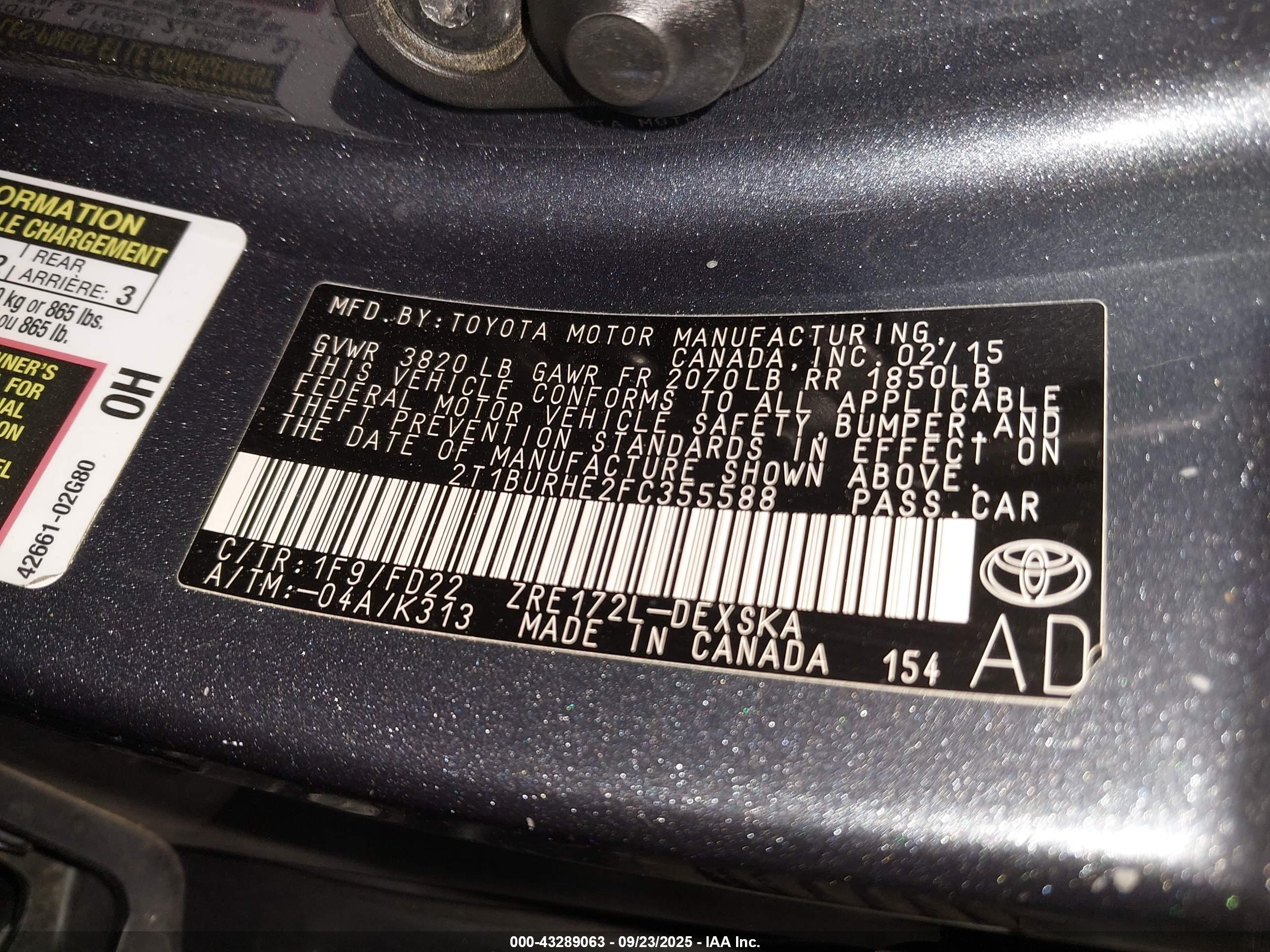 TOYOTA COROLLA image 9