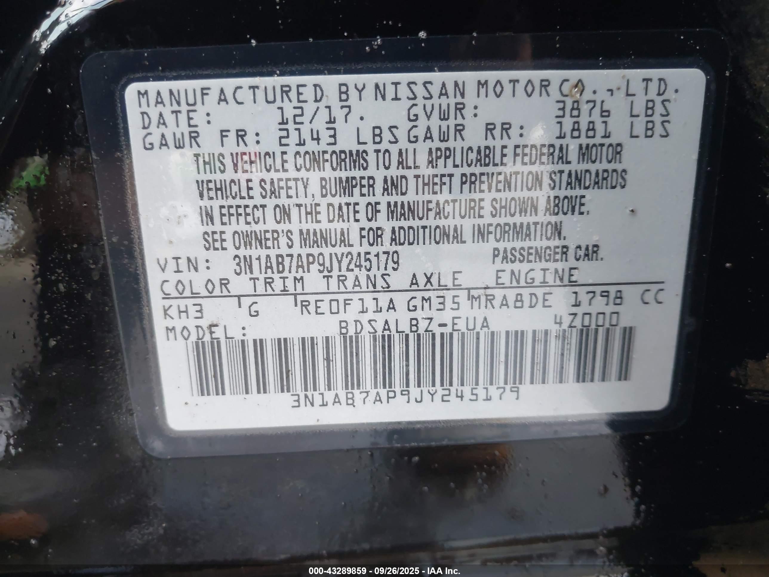 NISSAN SENTRA image 9