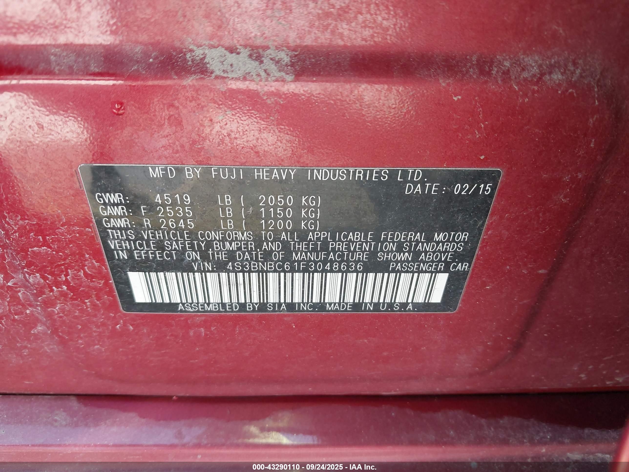 SUBARU LEGACY image 9