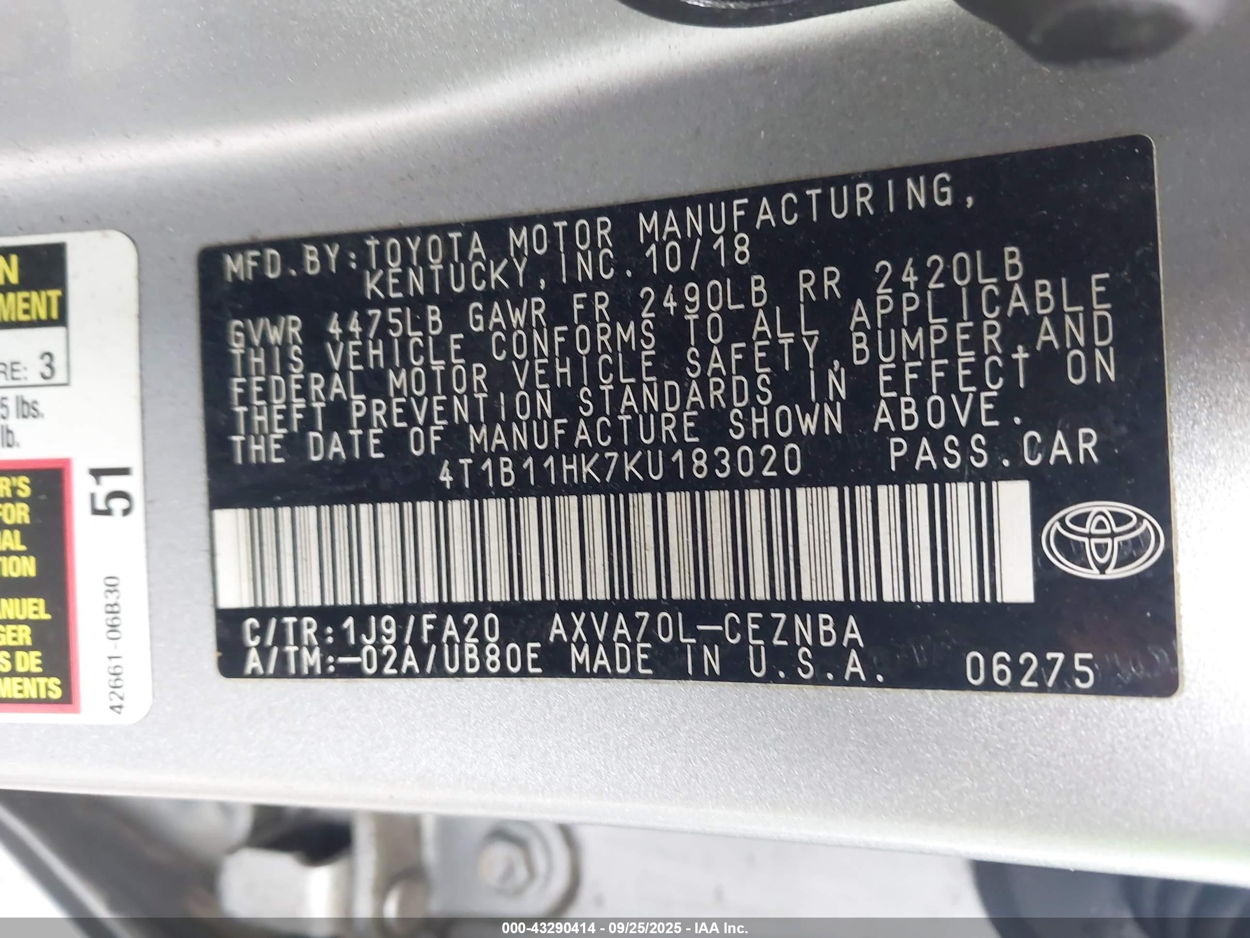 TOYOTA CAMRY image 9