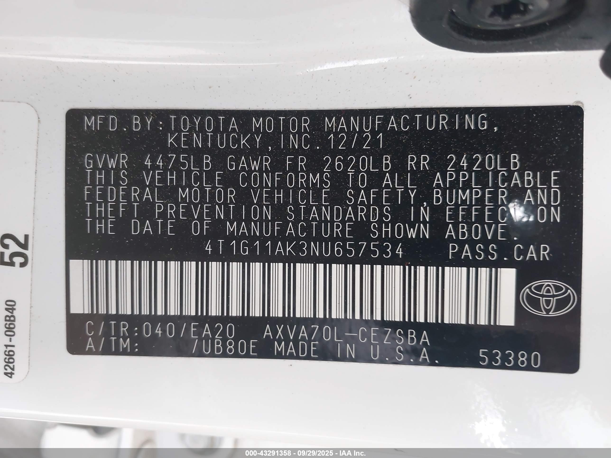 TOYOTA CAMRY image 9