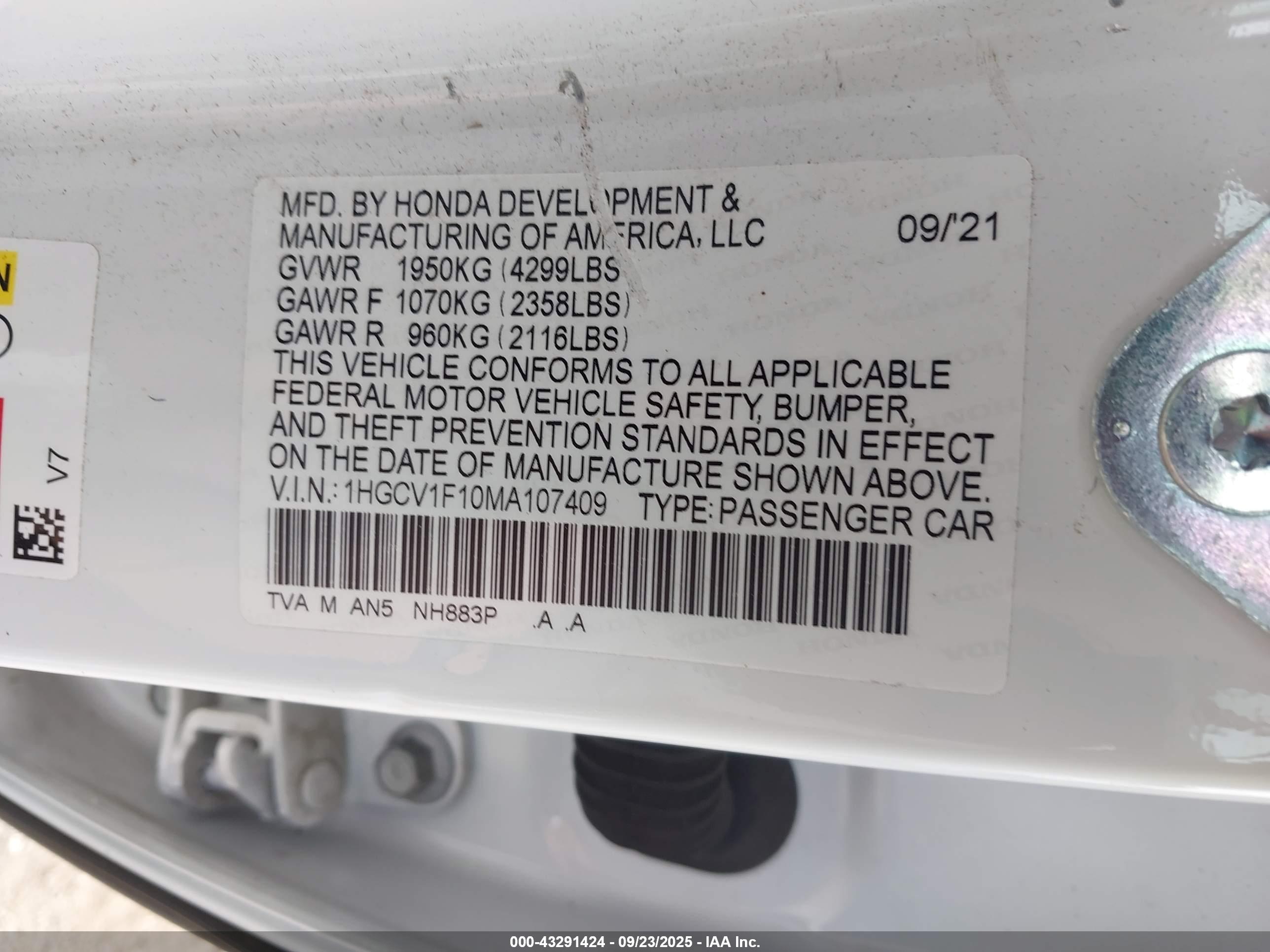 HONDA ACCORD image 9